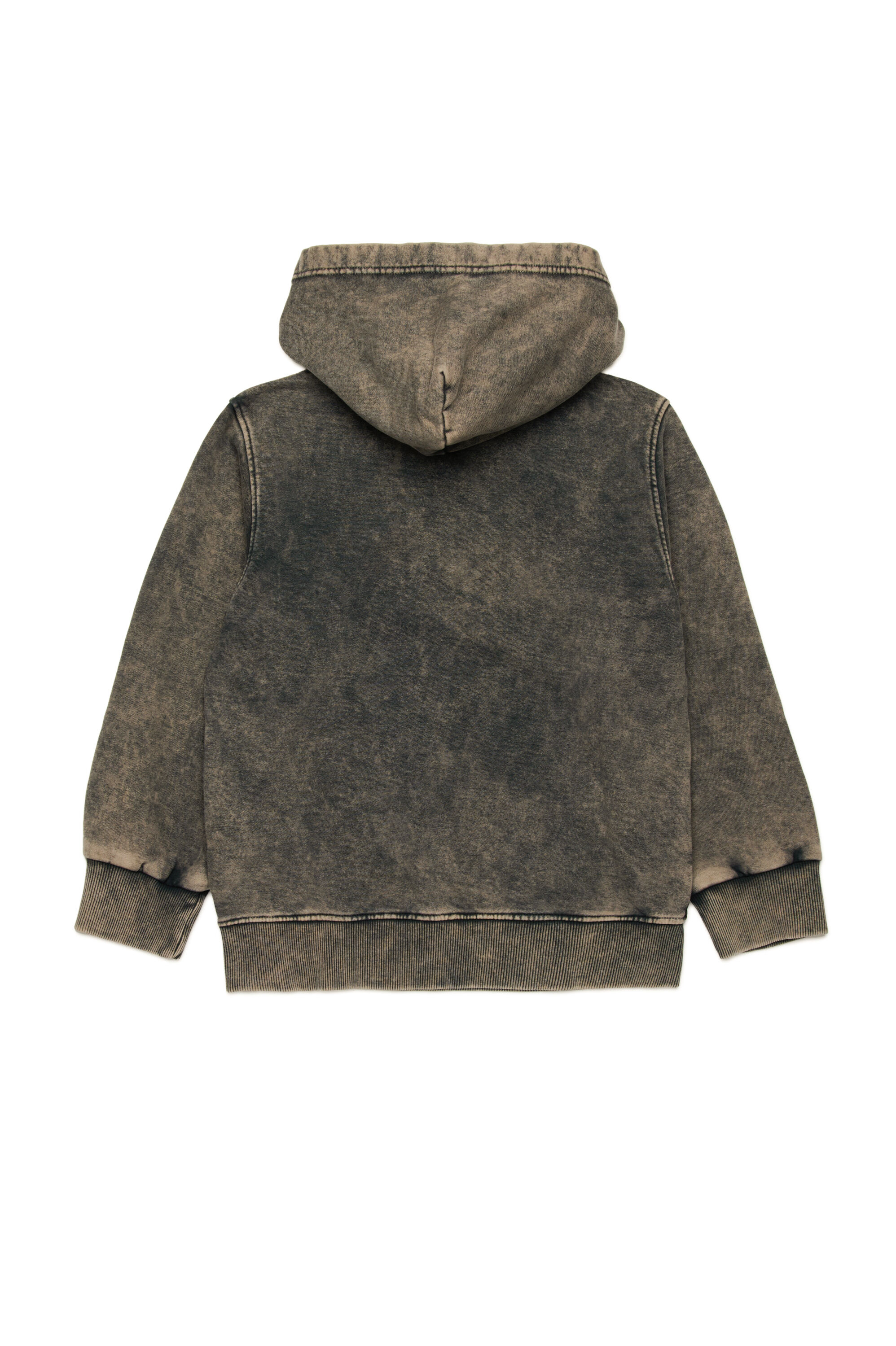 Diesel - SPRIDHOOD OVER, Sweat-shirt à capuche marbré avec logo graphique Homme in Noir - 2
