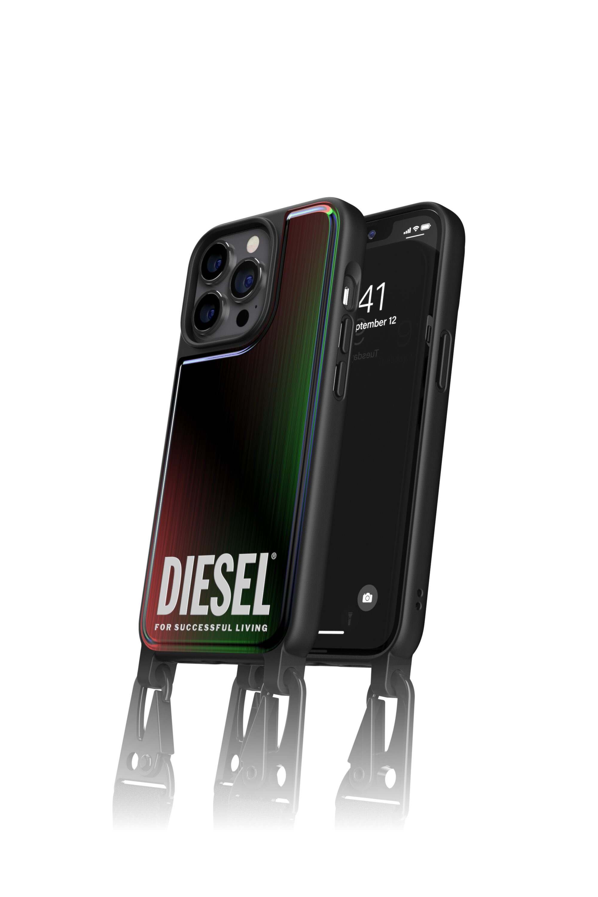 Diesel - 47171 NECKLACE CASE, Étui à collier pour iPhone 13/13 Pro Mixte in Polychrome - 1
