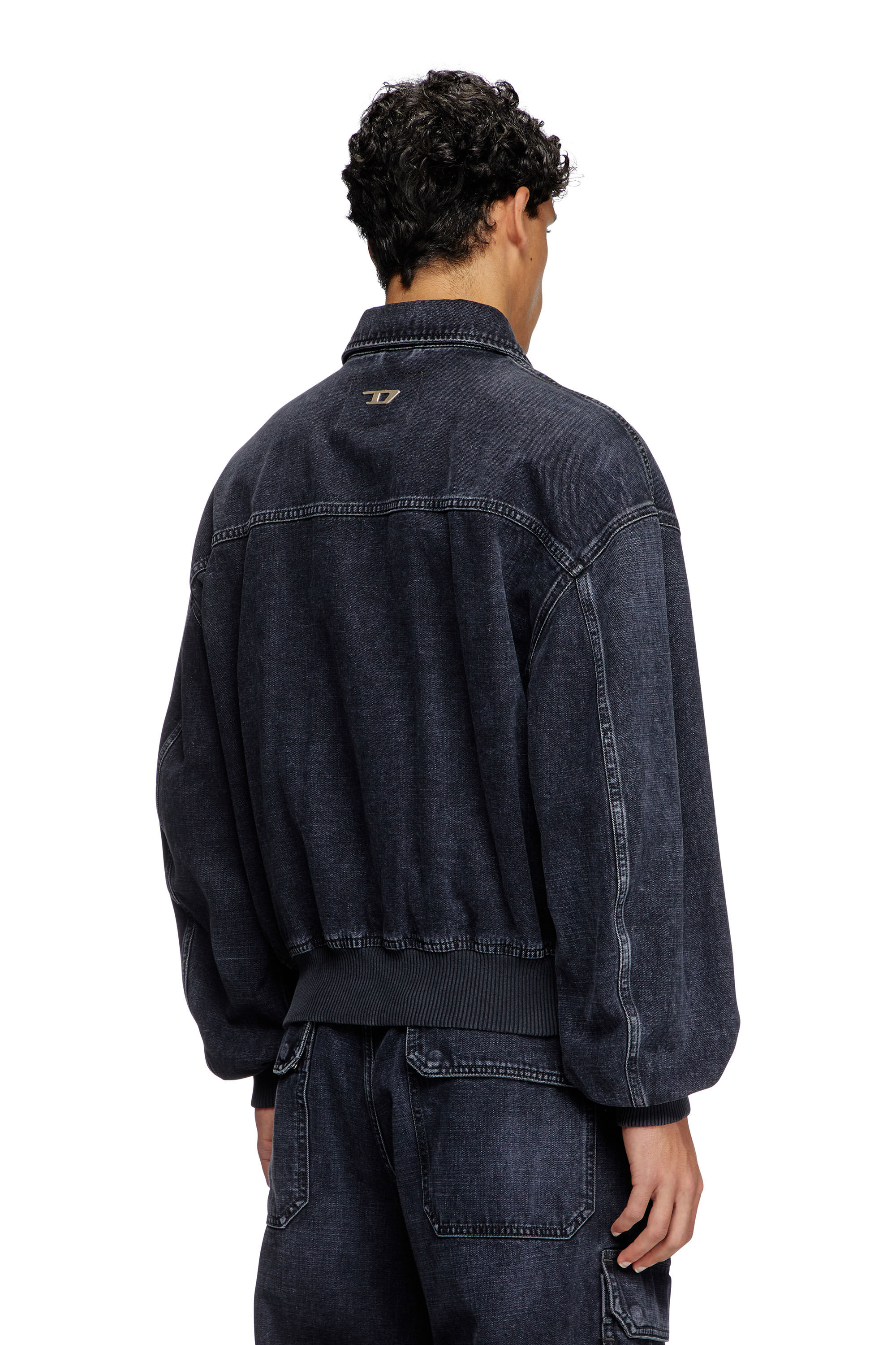 Women's Jacket in batavia-weave denim | Black | Diesel