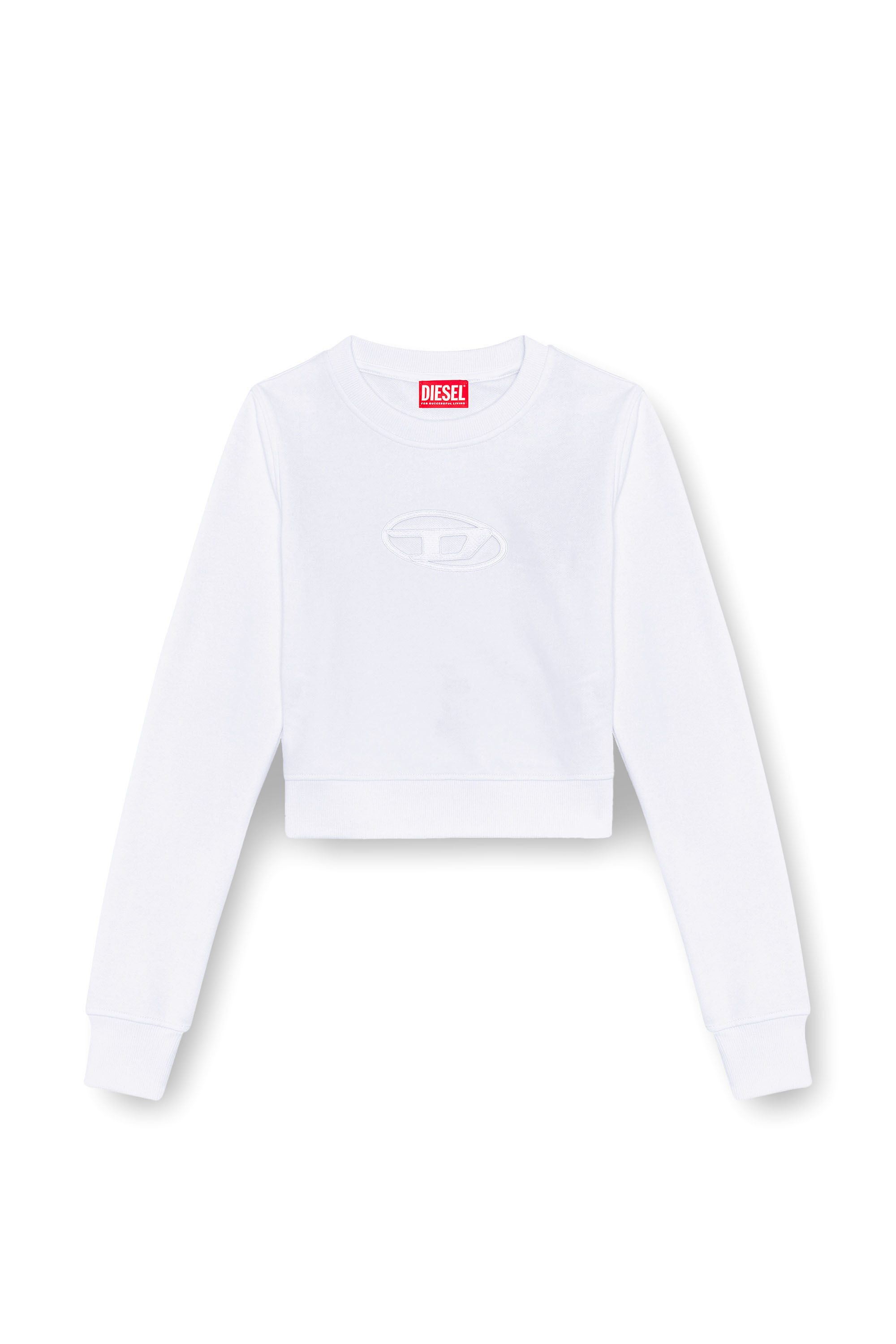 Diesel - F-SLIMMY-OD, Sweat-shirt cropped avec logo cut-out Femme in Blanc - 2