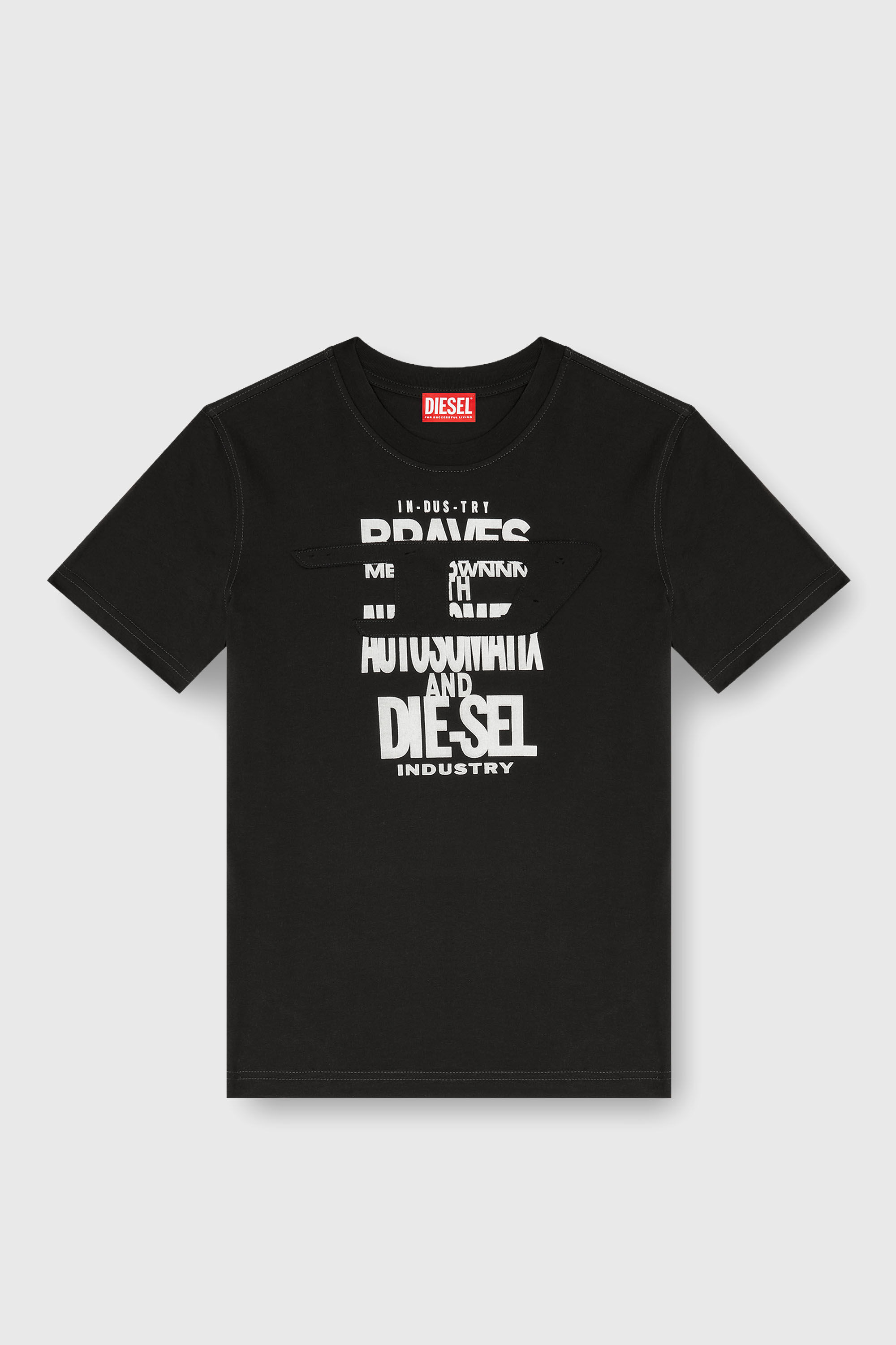 Diesel - T-REG-ZAL-V2, T-shirt en coton avec imprim&eacute; graphique Femme in Noir - 2