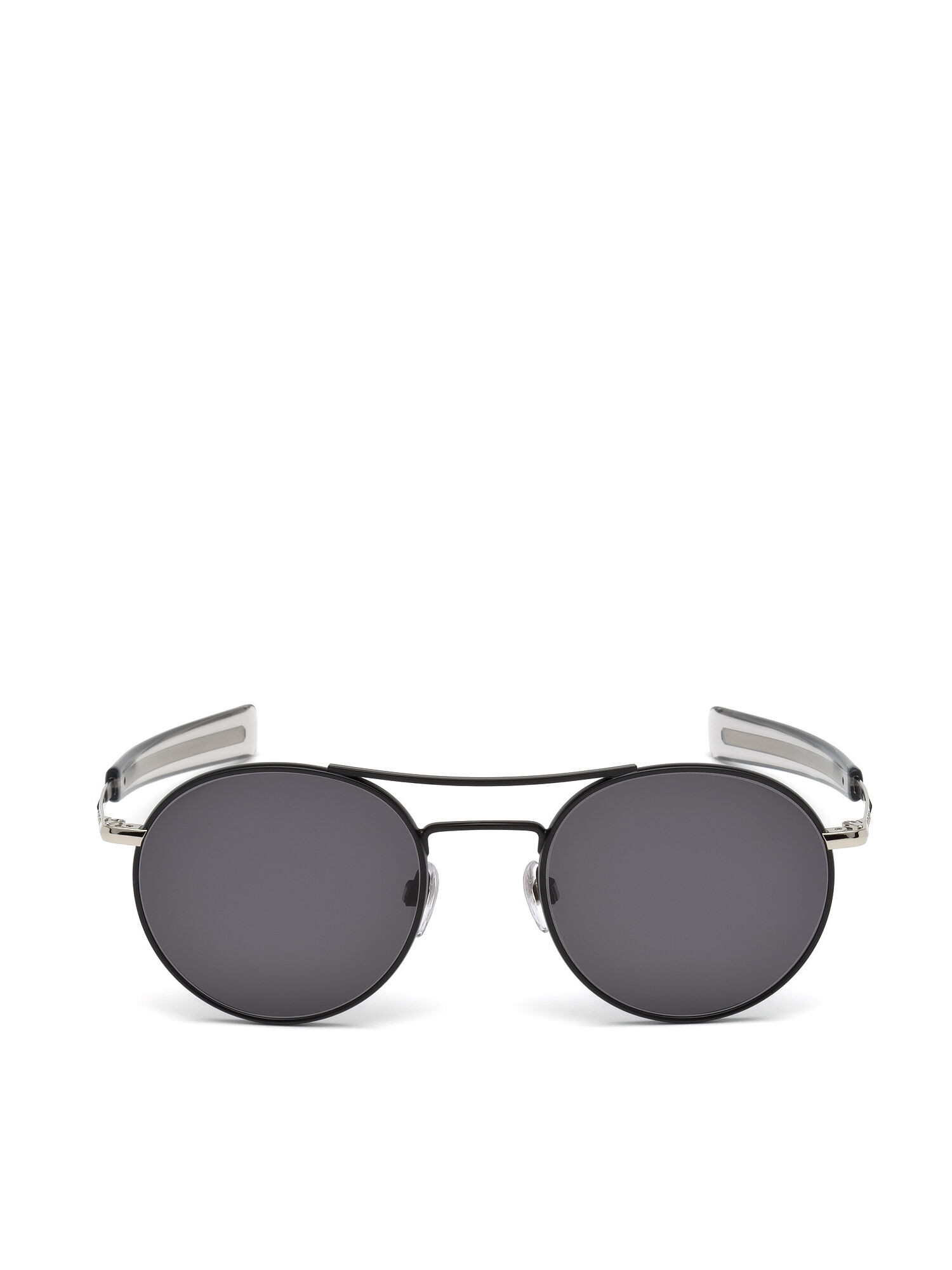 Diesel - DL0220, Man's Round shape eyewear with thin temples in Black - 1