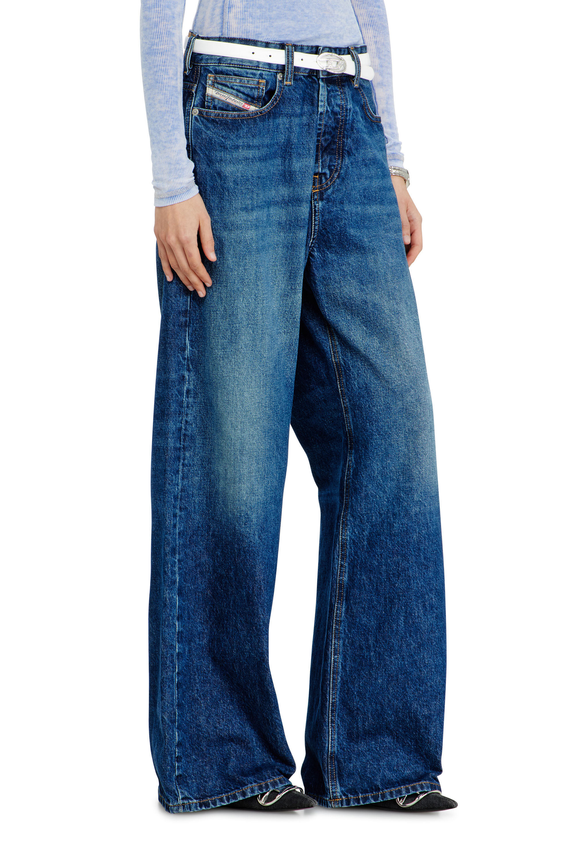 Diesel - Relaxed Jeans 1996 D-Sire 09I27 Mixte, Bleu Fonc&eacute; - Image 9