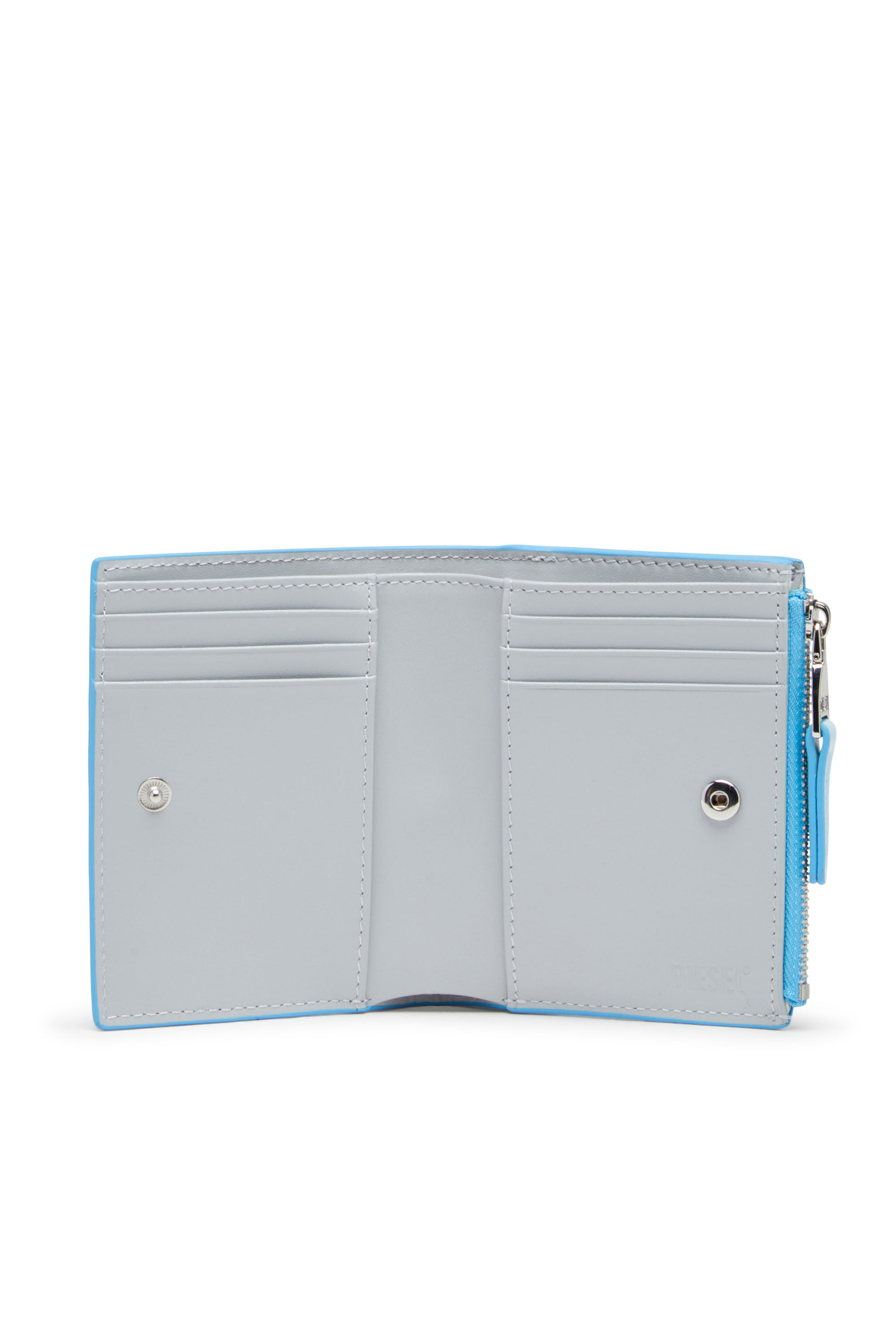 Women's Small wallet in printed glossy PU | Blue | Diesel