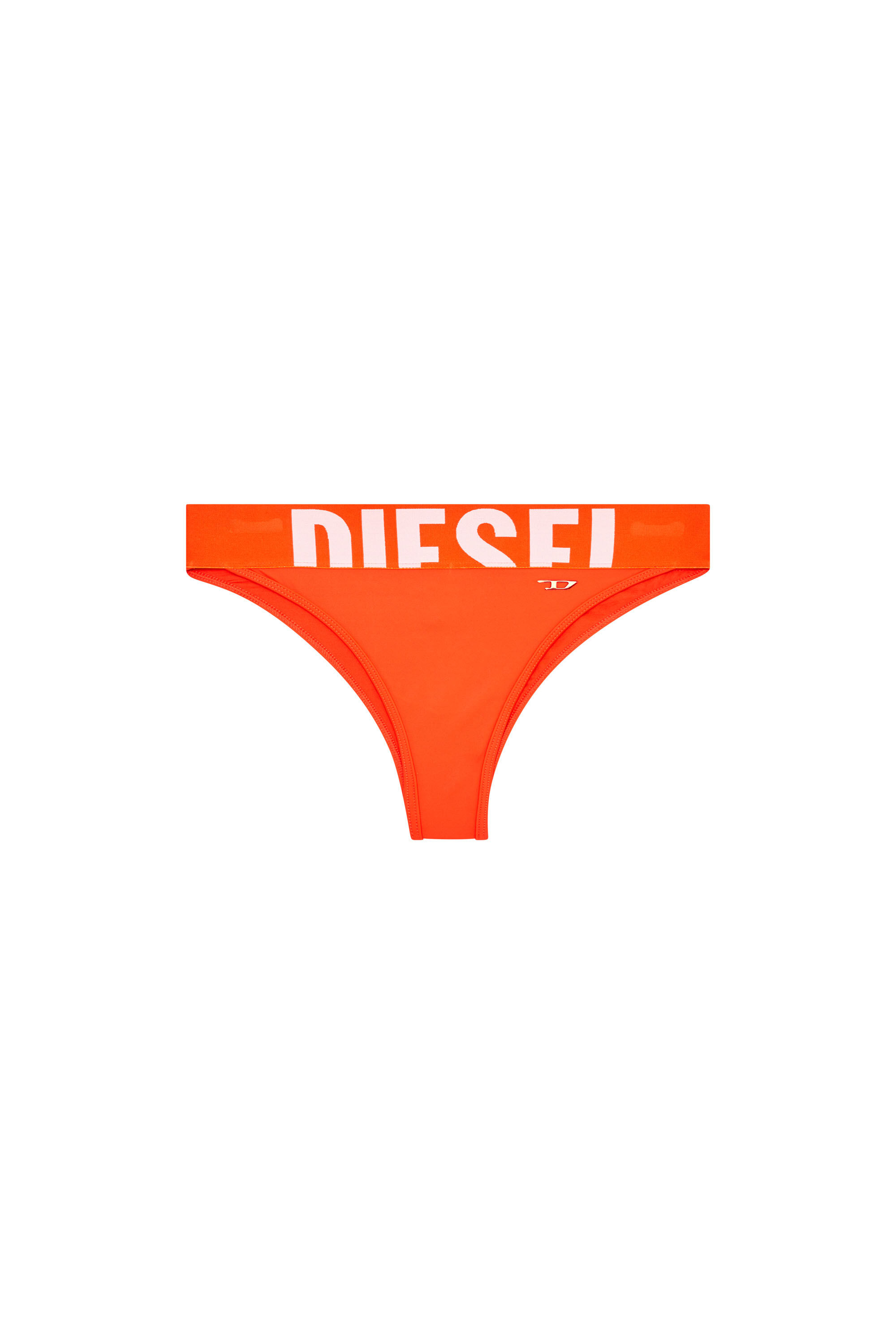Diesel - LOLA-D-POP, Bas de bikini avec logo découpé Femme in Orange - 4