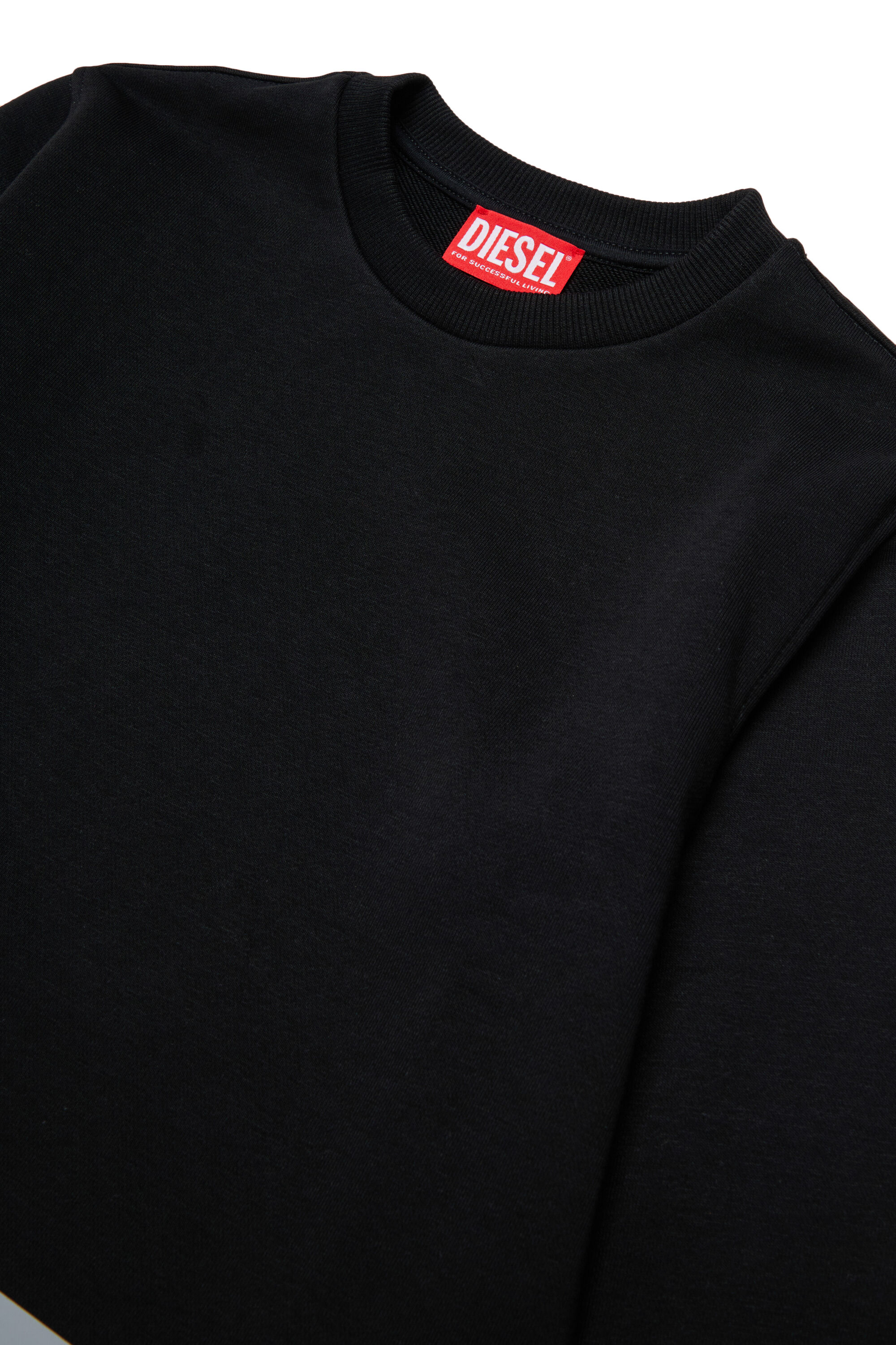 Diesel - SRES OVER, Sweat-shirt &agrave; logo d&eacute;coup&eacute; Homme in Noir - 3