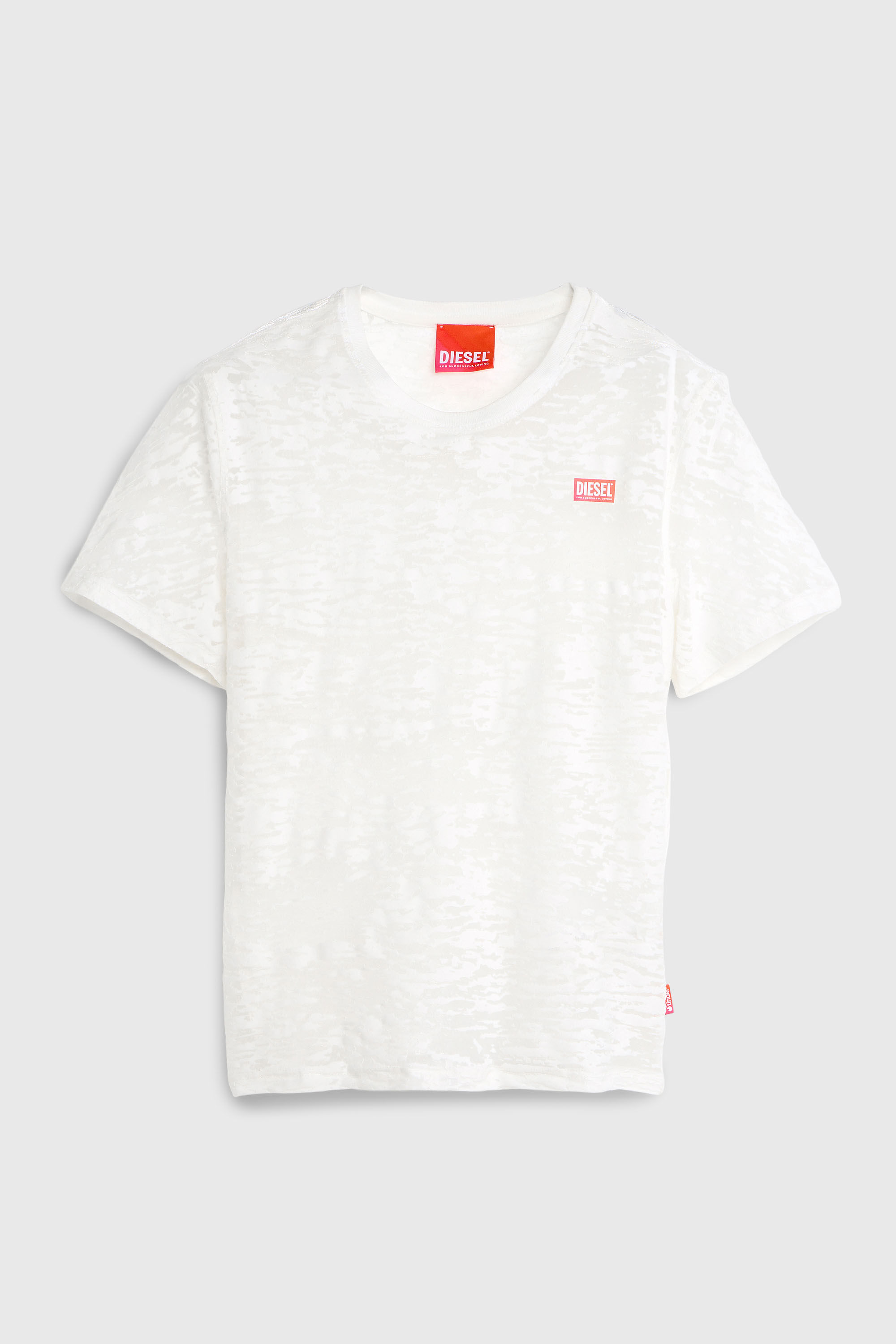 Diesel - PR-T-NOTS-MATI-R, T-shirt en jersey all-over devor&eacute; Mixte in Blanc - 2