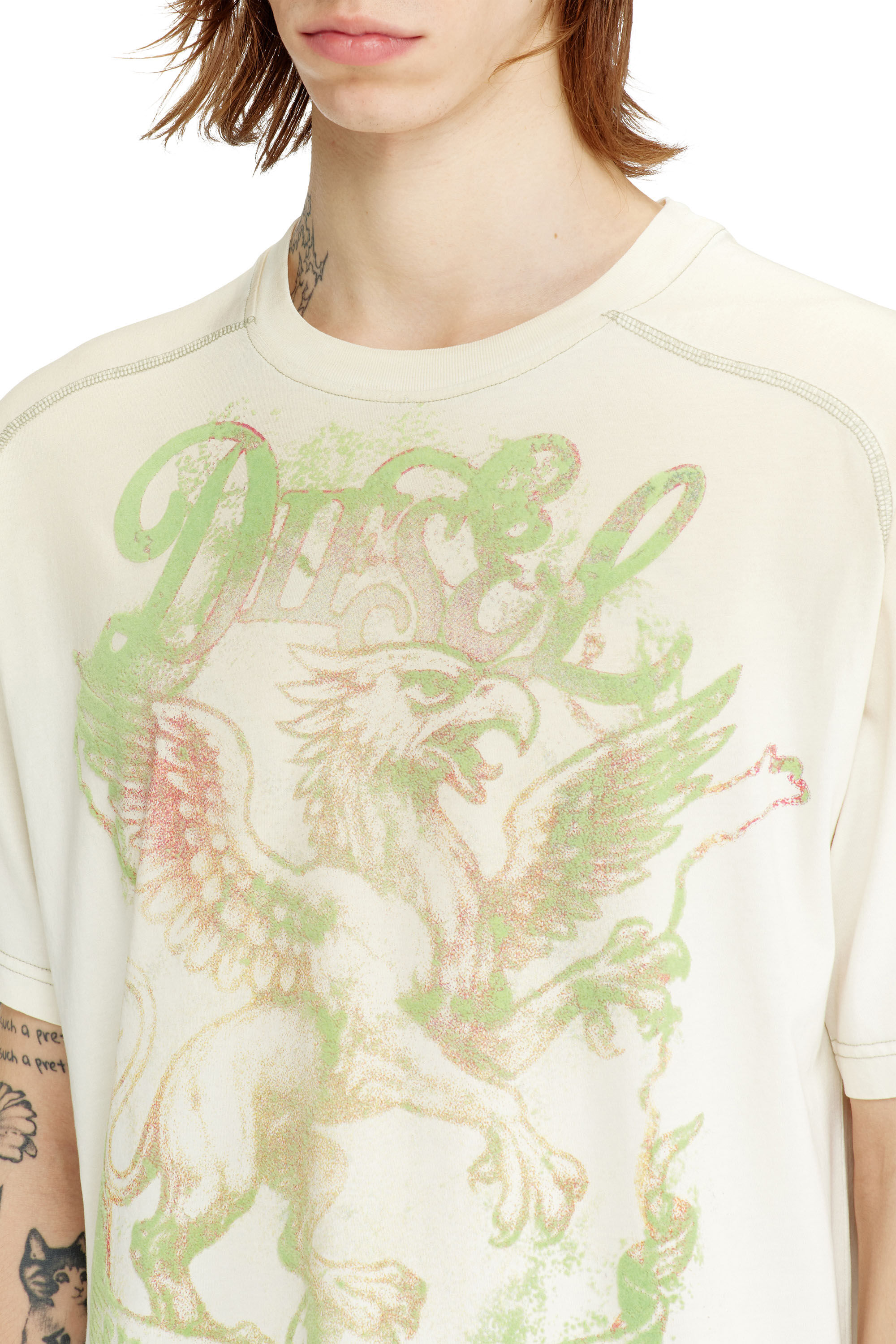 Diesel - T-GRIFFO, T-shirt avec imprim&eacute; griffon Homme in Polychrome - 5