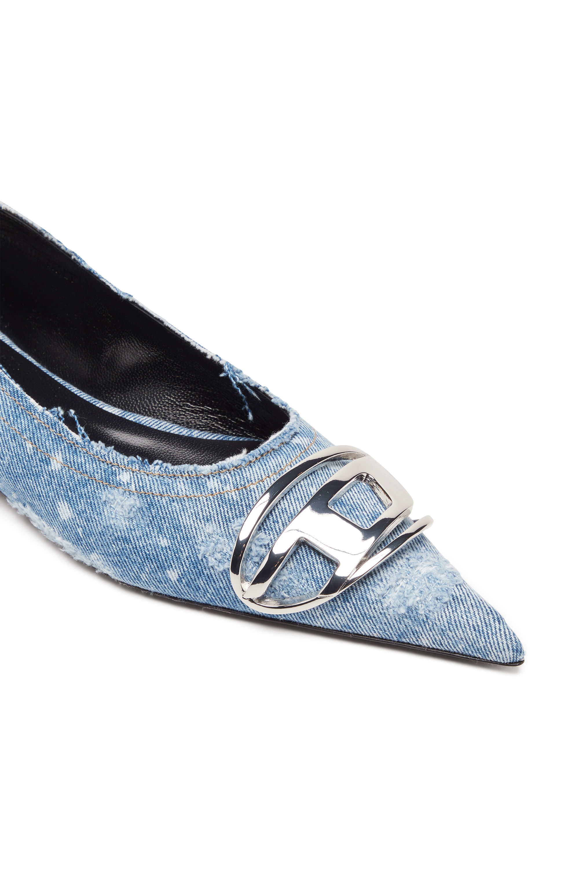 Diesel - D-VENUS BAL, Woman's D-Venus-Ballerina flats with mirror finish in Light Blue - 4