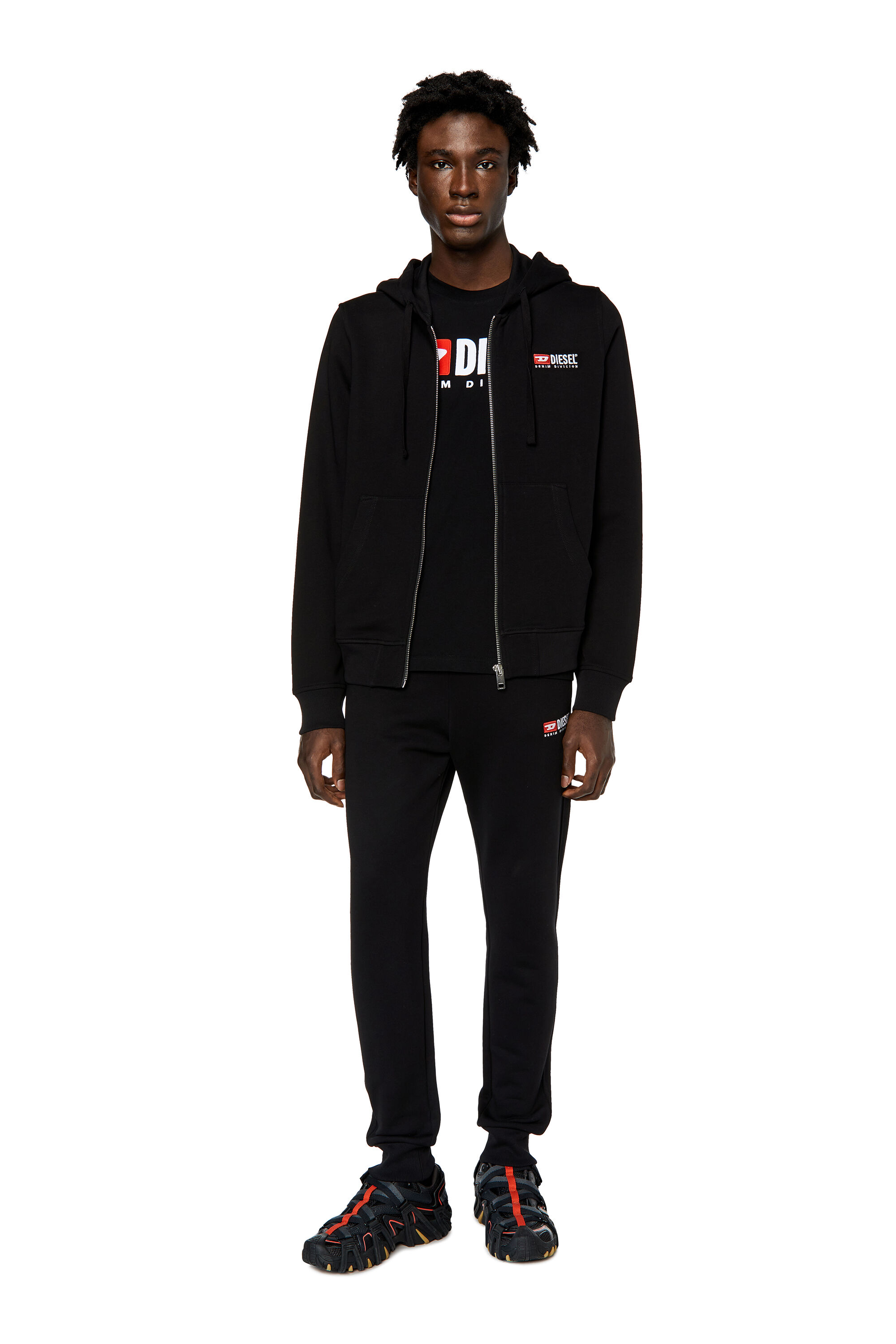 Diesel - S-GINN-HOOD-ZIP-DIV, Black - Image 1
