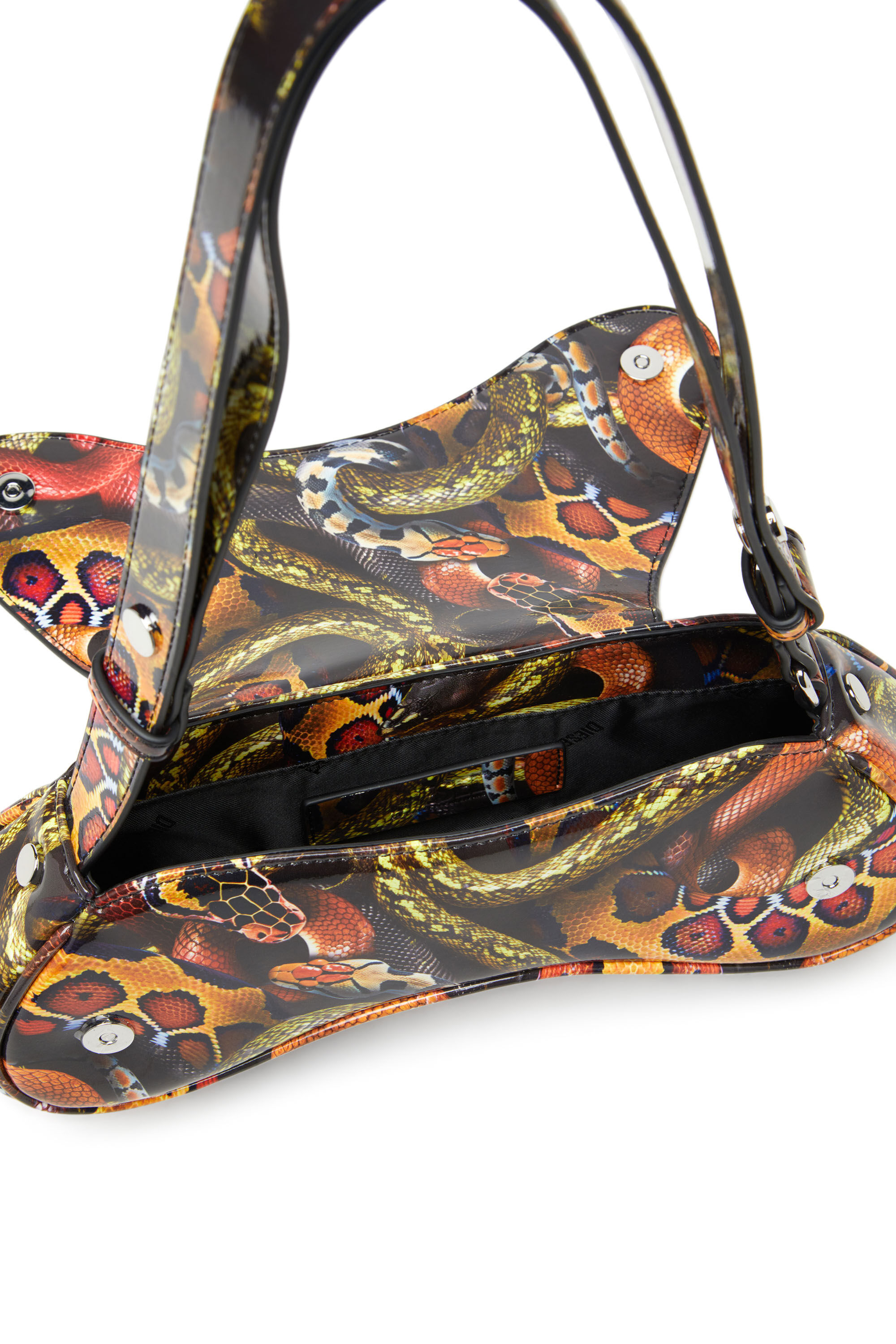 Diesel - CNY PLAY CROSSBODY, Sac à bandoulière avec imprimé serpent Femme in Polychrome - 5