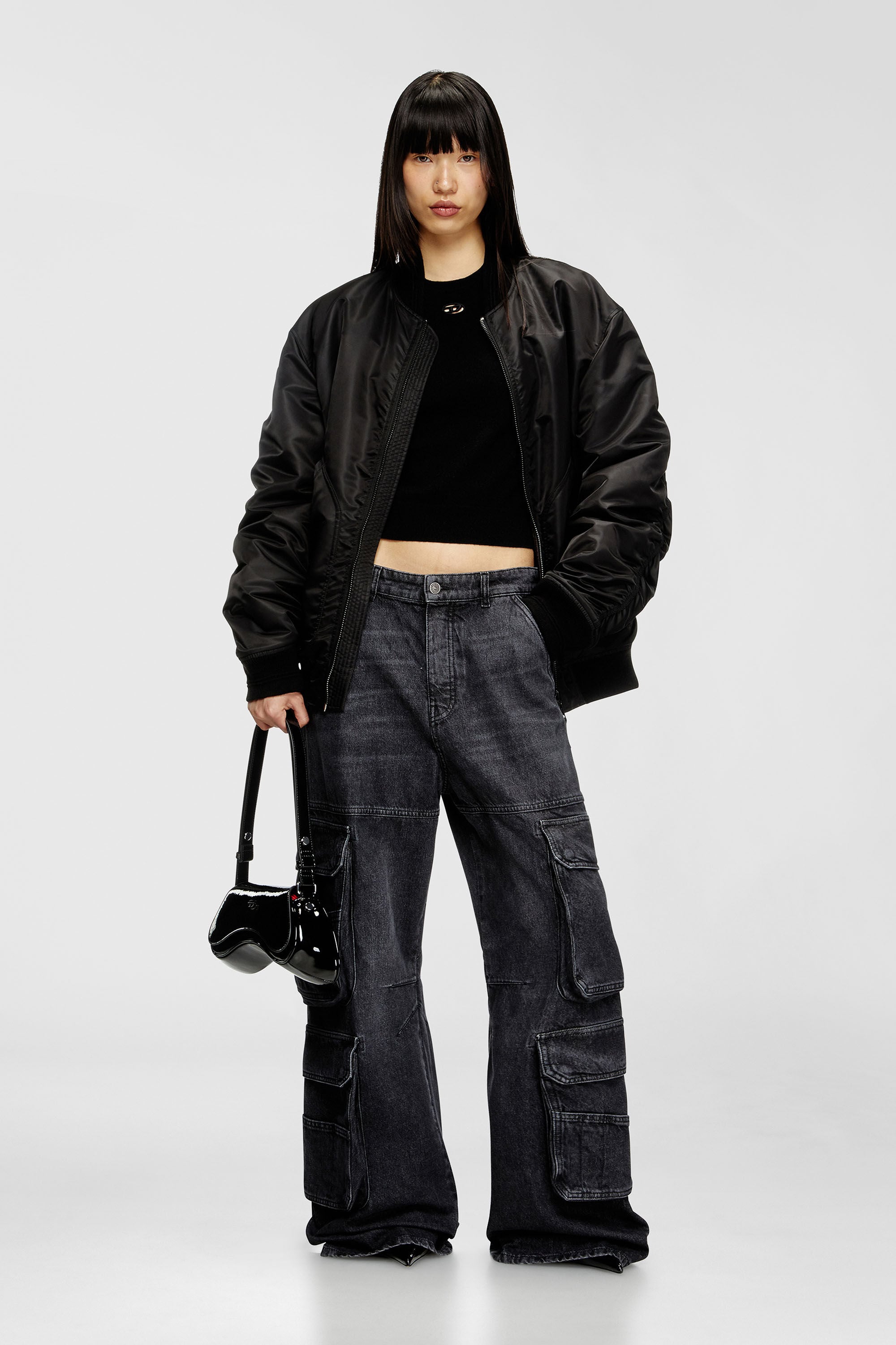 Diesel - PLAY CROSSBODY, Play-Sac &agrave; bandouli&egrave;re glossy Femme in Noir - 1