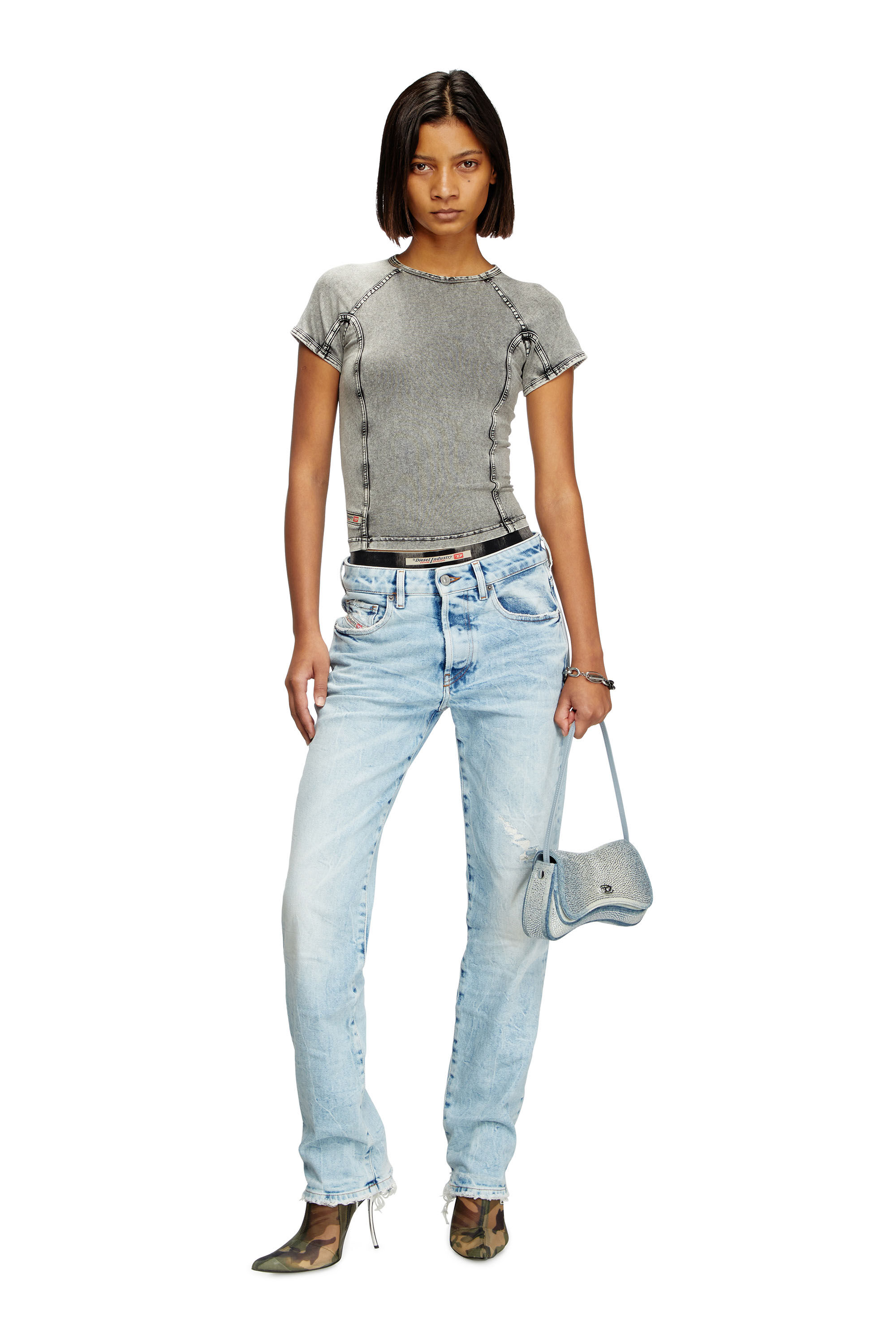 Diesel - Regular Jeans 1989 D-Mine 09L31 Femme, Bleu Clair - Image 1