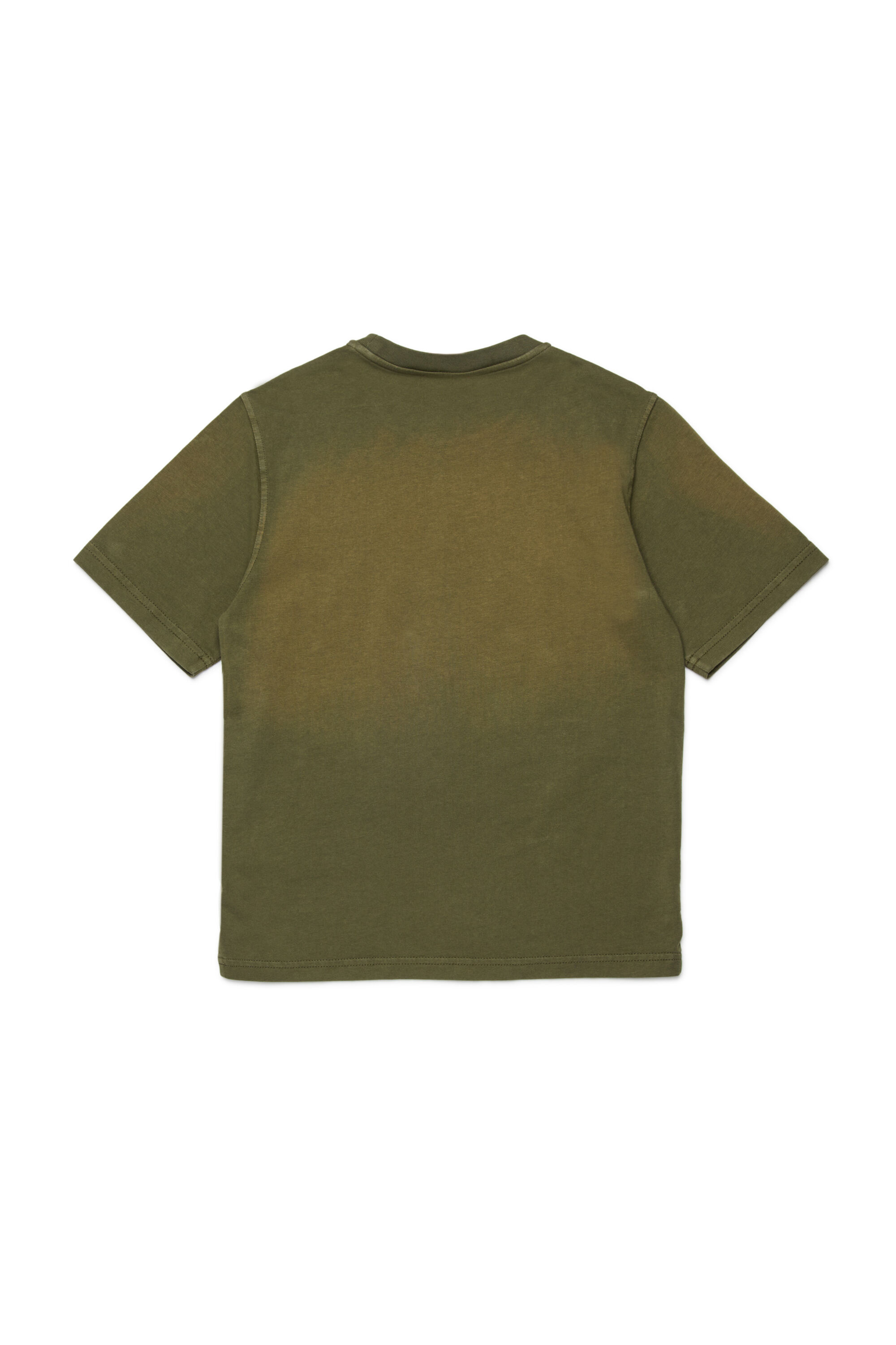 Diesel - TBERS OVER, T-shirt en coton avec imprim&eacute; graphique Diesel floqu&eacute; Homme in Vert - 2