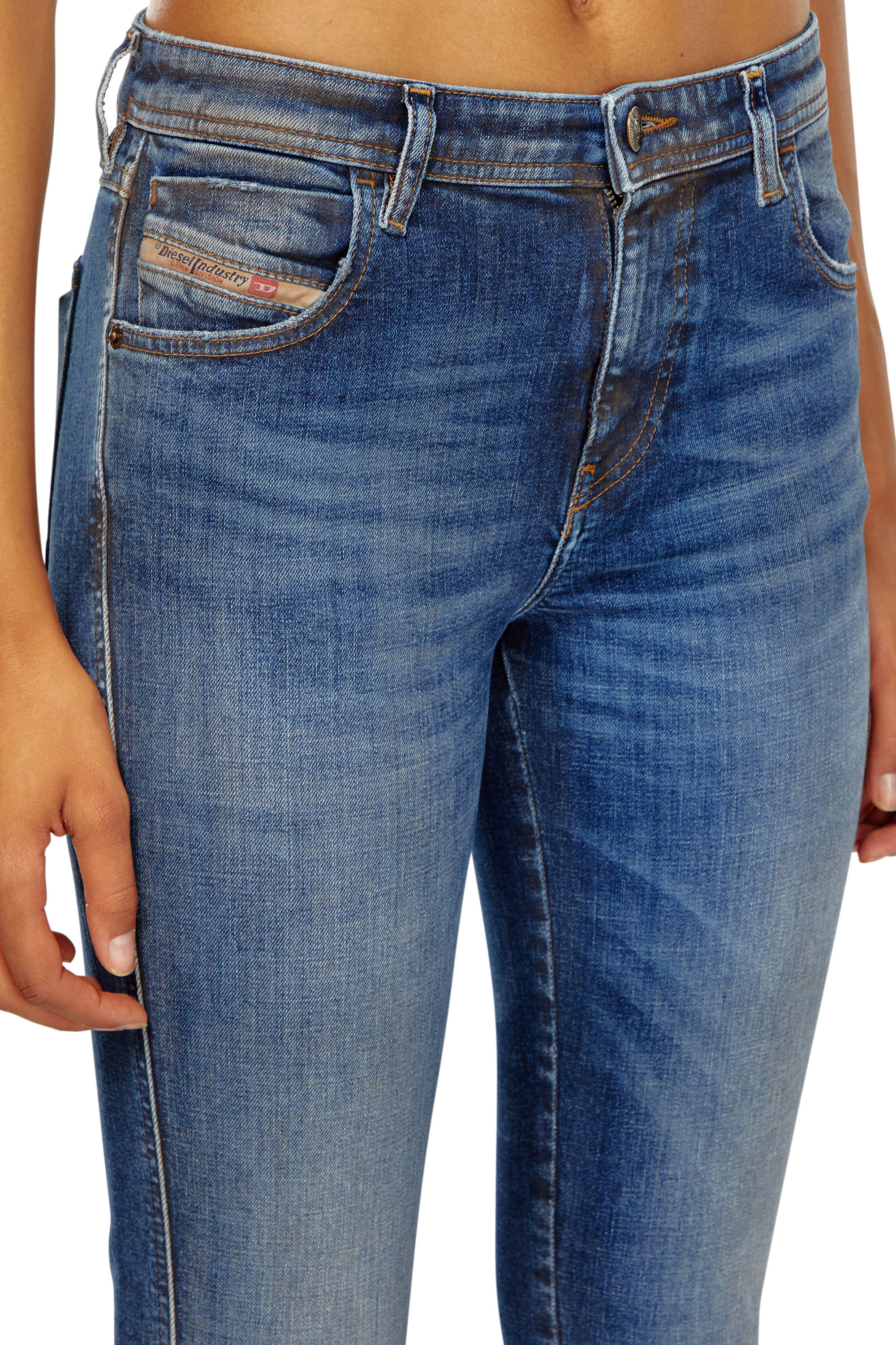 Diesel - Femme Skinny Jeans 2015 Babhila 09J32, Bleu Foncé - Image 5