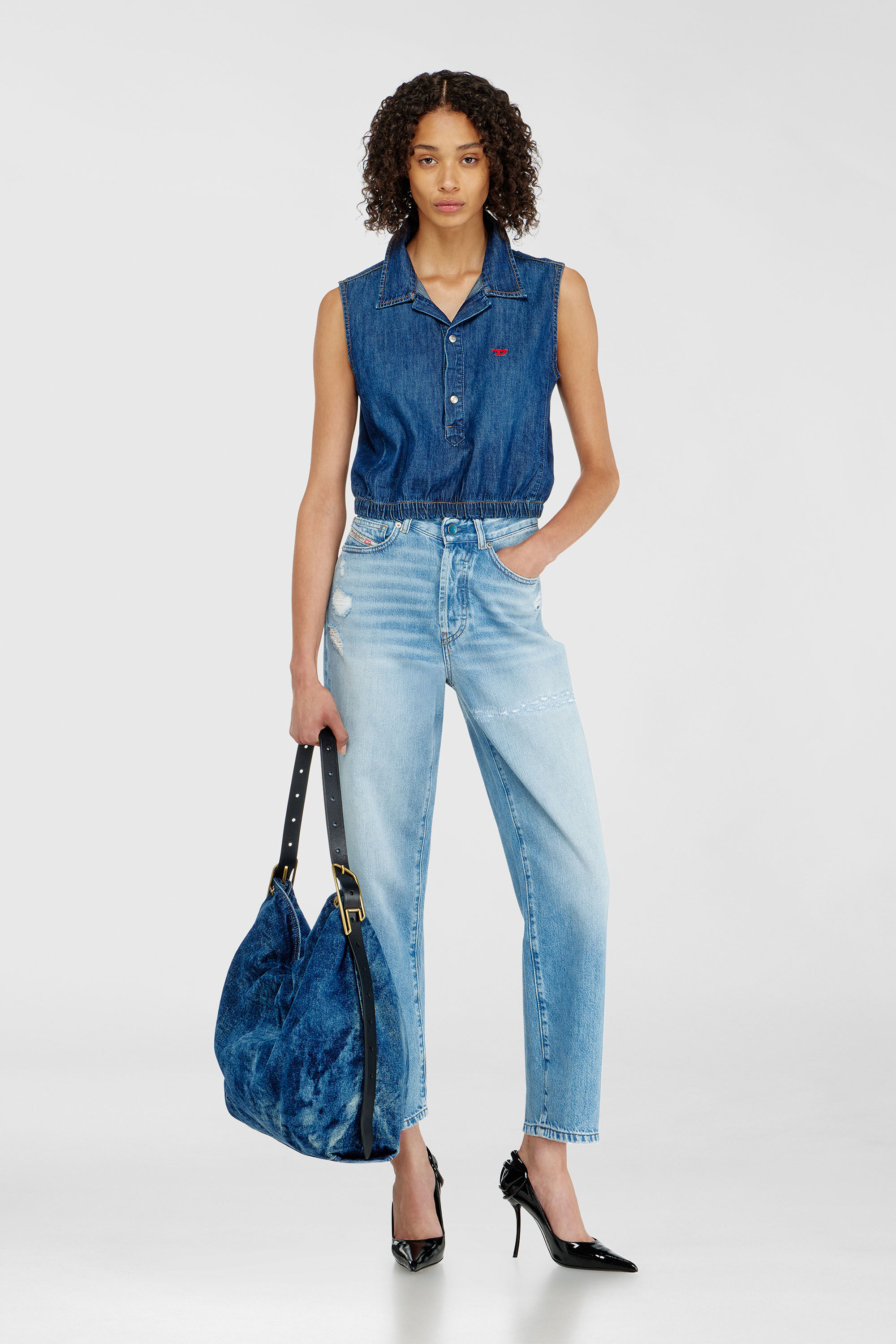 Diesel - Regular Jeans 1981 D-Went 09P49 Femme, Bleu Clair - Image 1