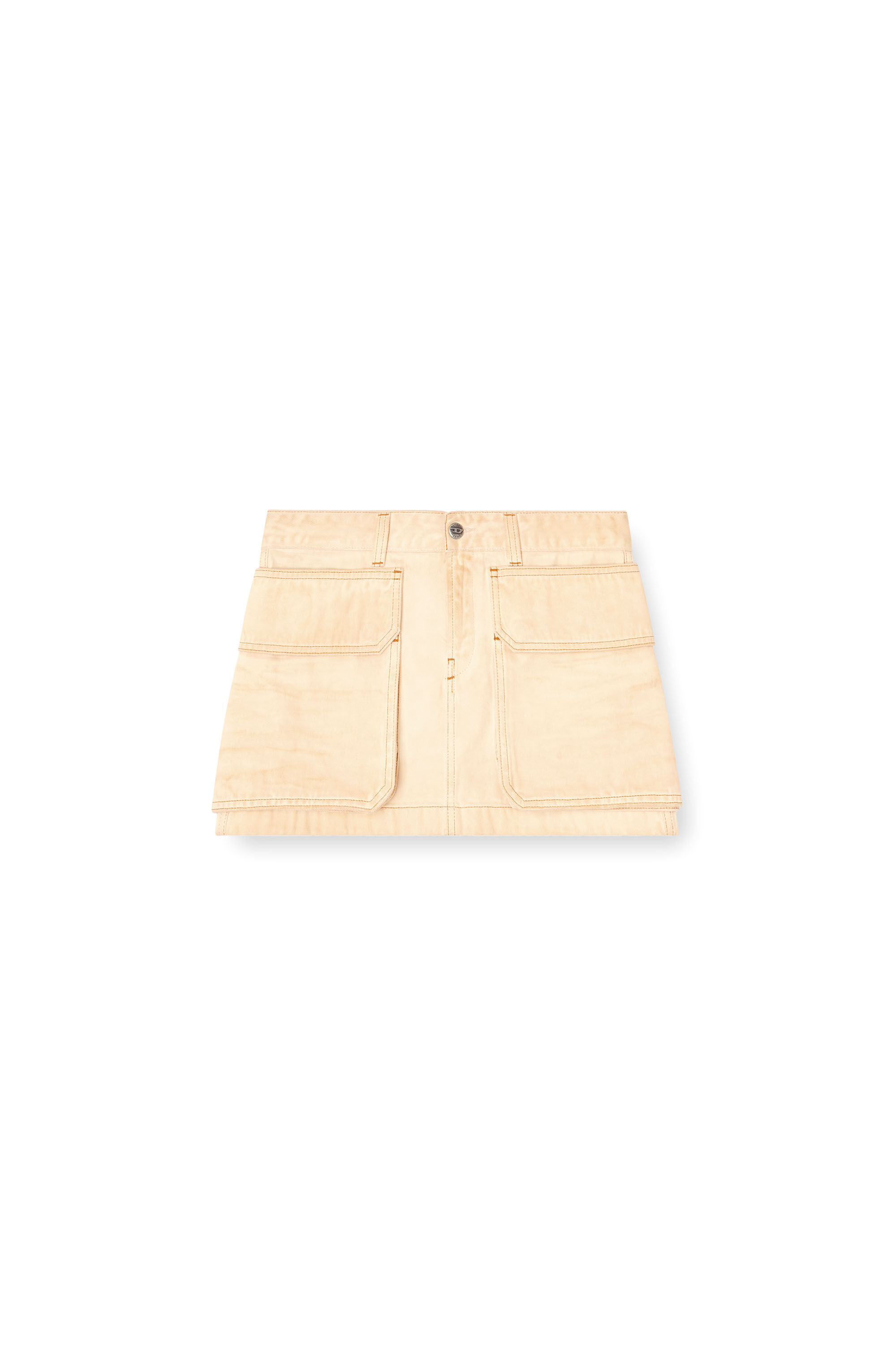 ミニスカート DIESEL Women Mini Skirts A15784 09L26101 Beige Women's Mini skirt in batavia-weave denim | Beige | Diesel