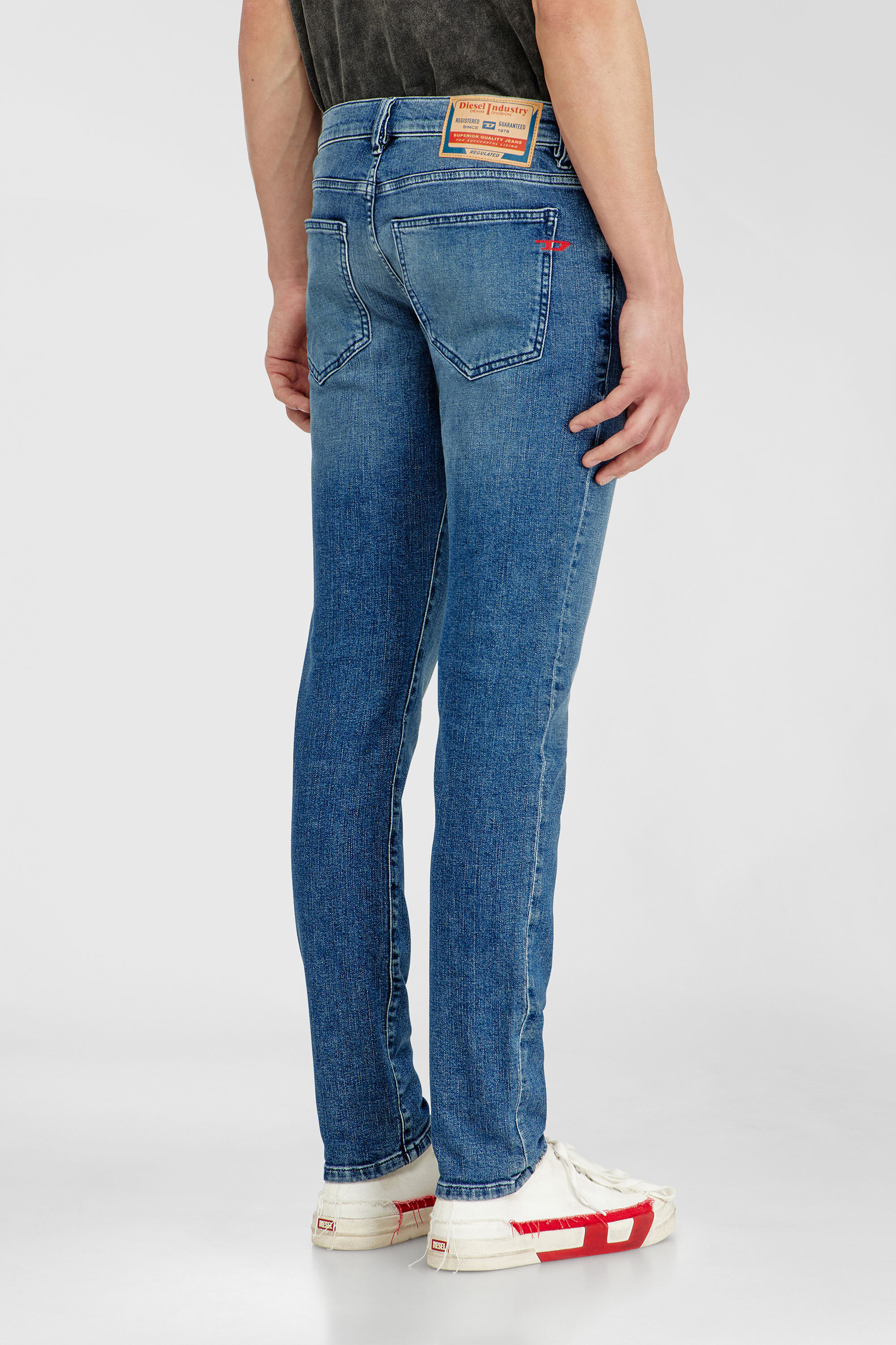Diesel - Slim Jeans 2019 D-Strukt 0HDBK Homme, Bleu moyen - Image 5