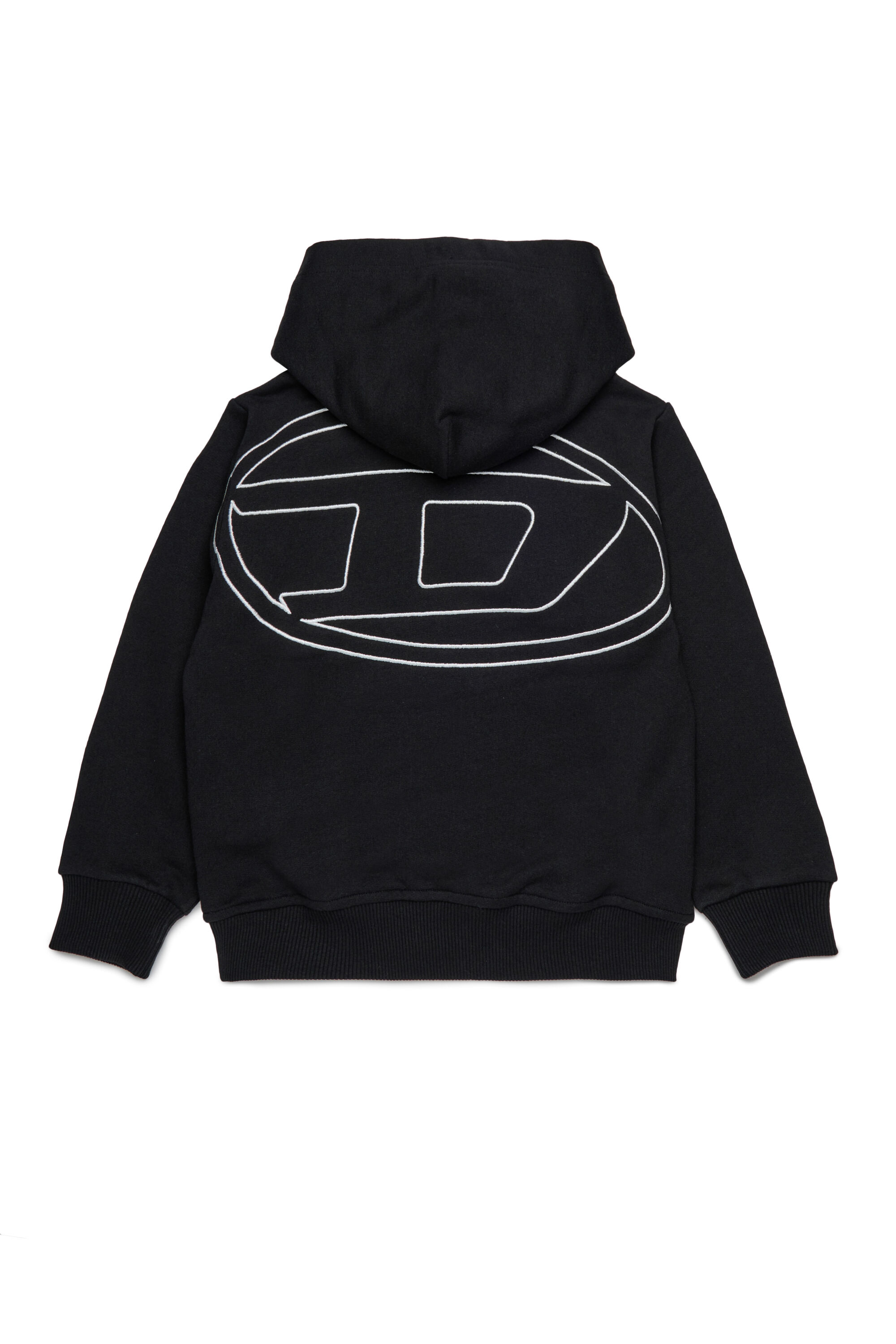Diesel - SMACSHOODMEGOVALD OVER, Sweat-shirt à capuche avec mega broderie Oval D Homme in Noir - 2