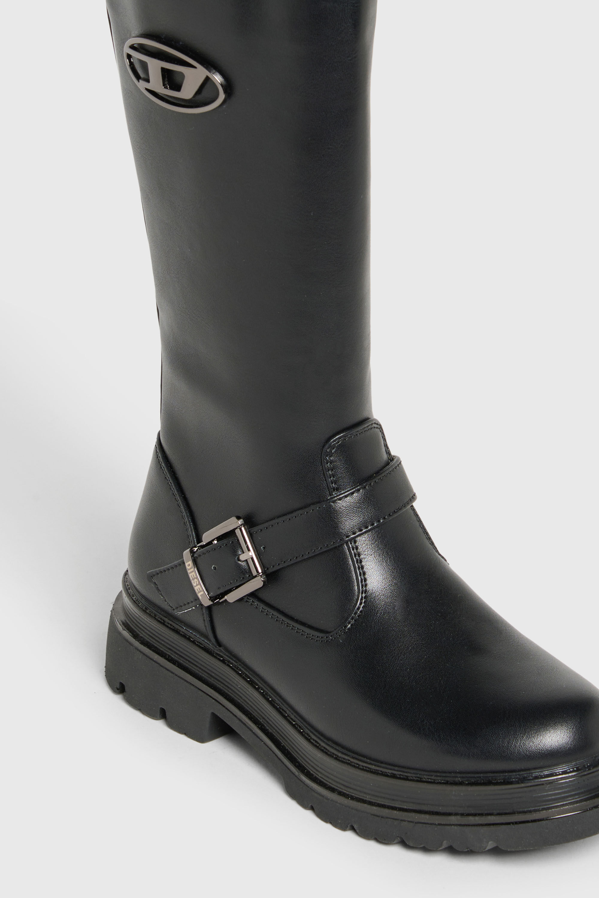 Diesel - D-KRILTY, D-Krilty - Bottes hautes avec d&eacute;tail boucle Mixte in Noir - 4