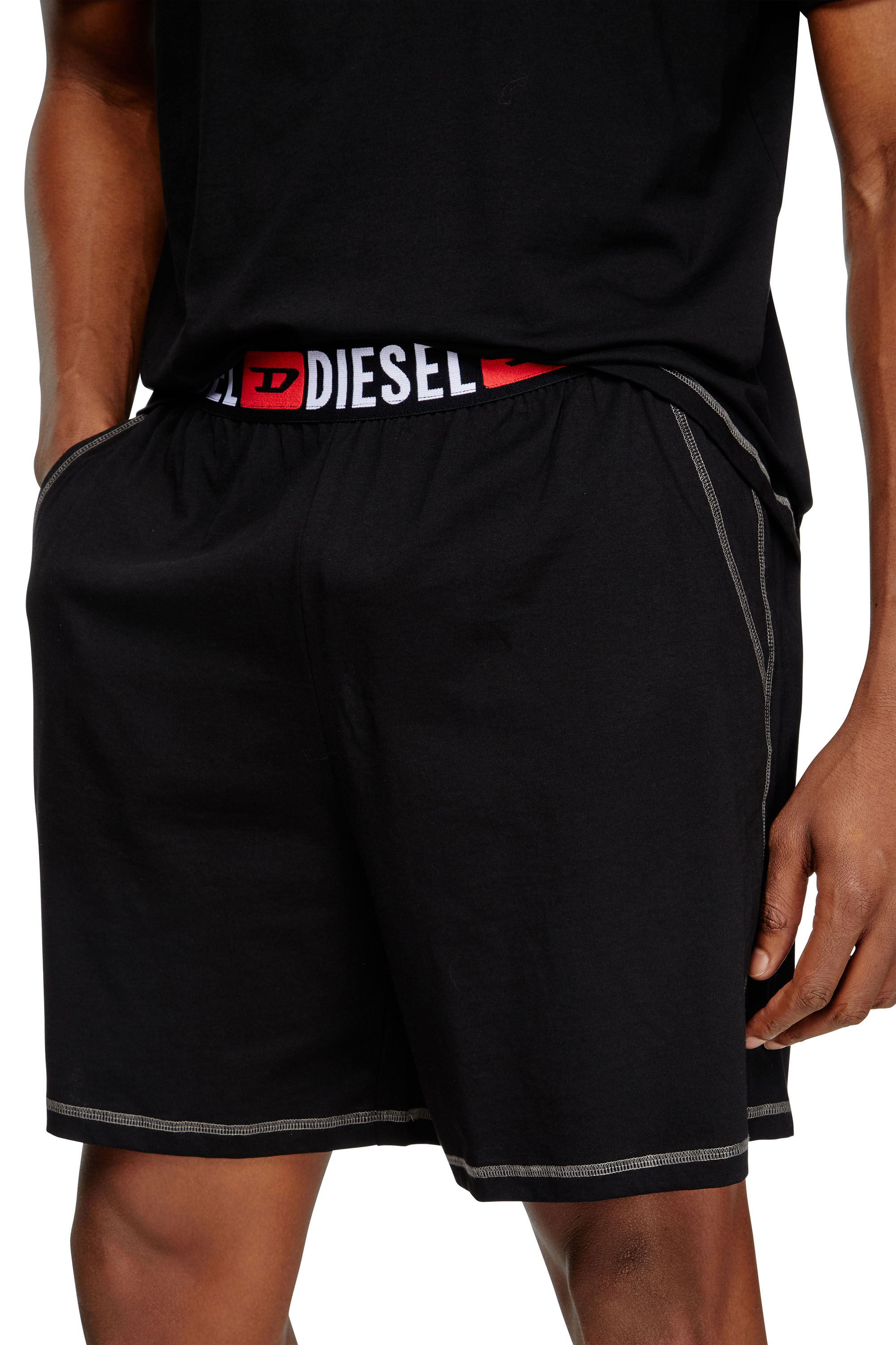 Men's Short pyjamas in cotton jersey | Black | Diesel