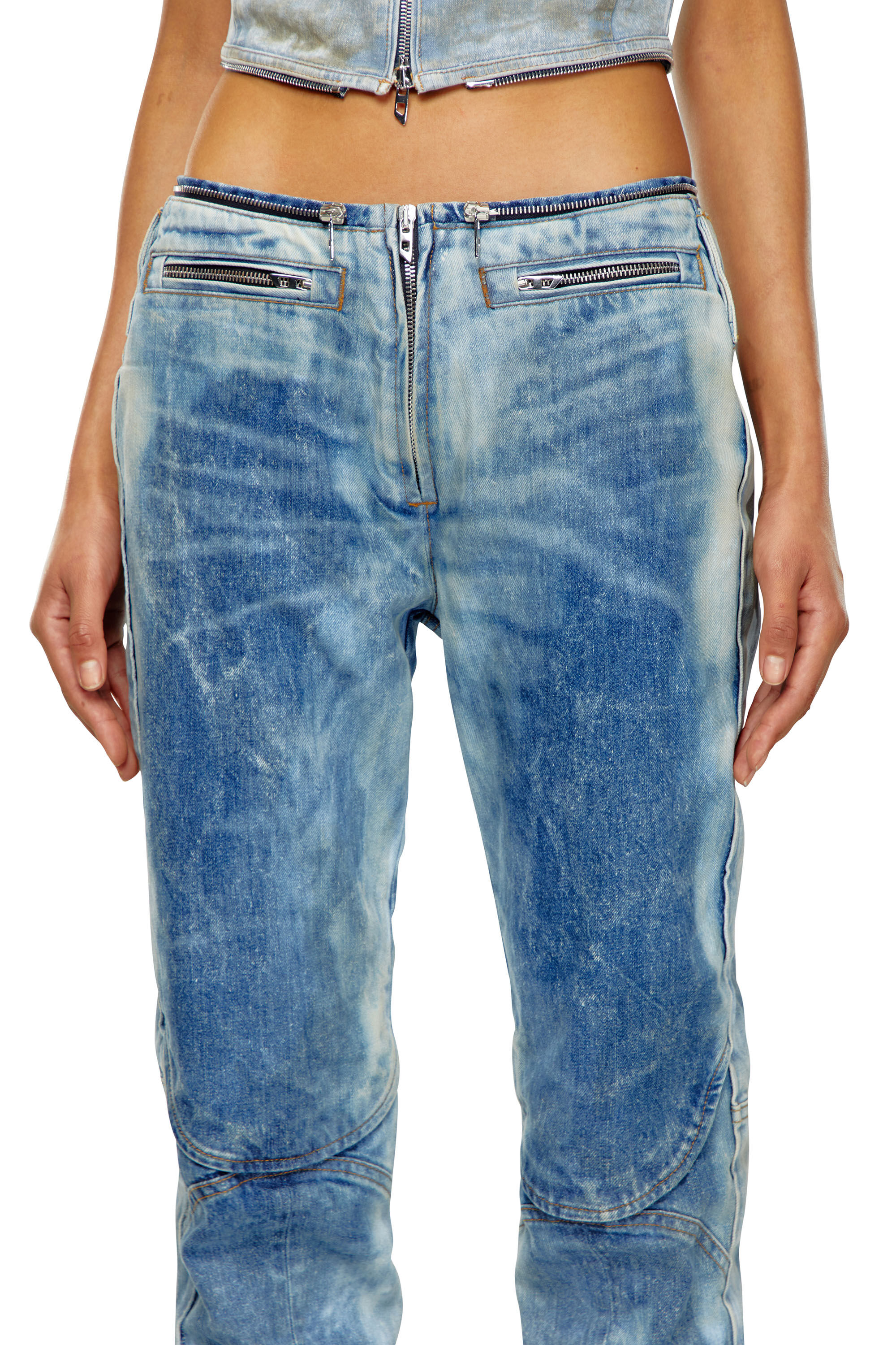 Diesel - Femme Straight Jeans D-Gen 0PGAM, Bleu moyen - Image 5
