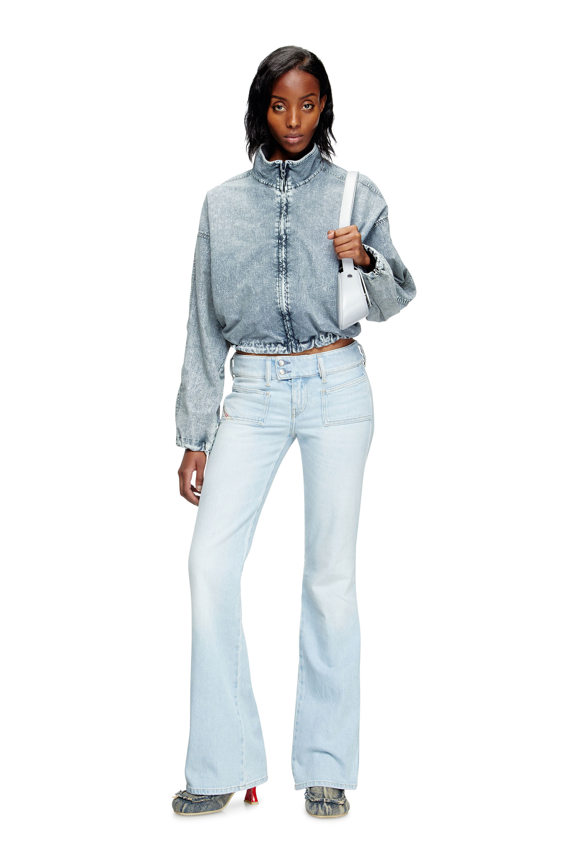 Diesel - Bootcut Jeans D-Hush 09M11 Femme, Bleu Clair - Image 1