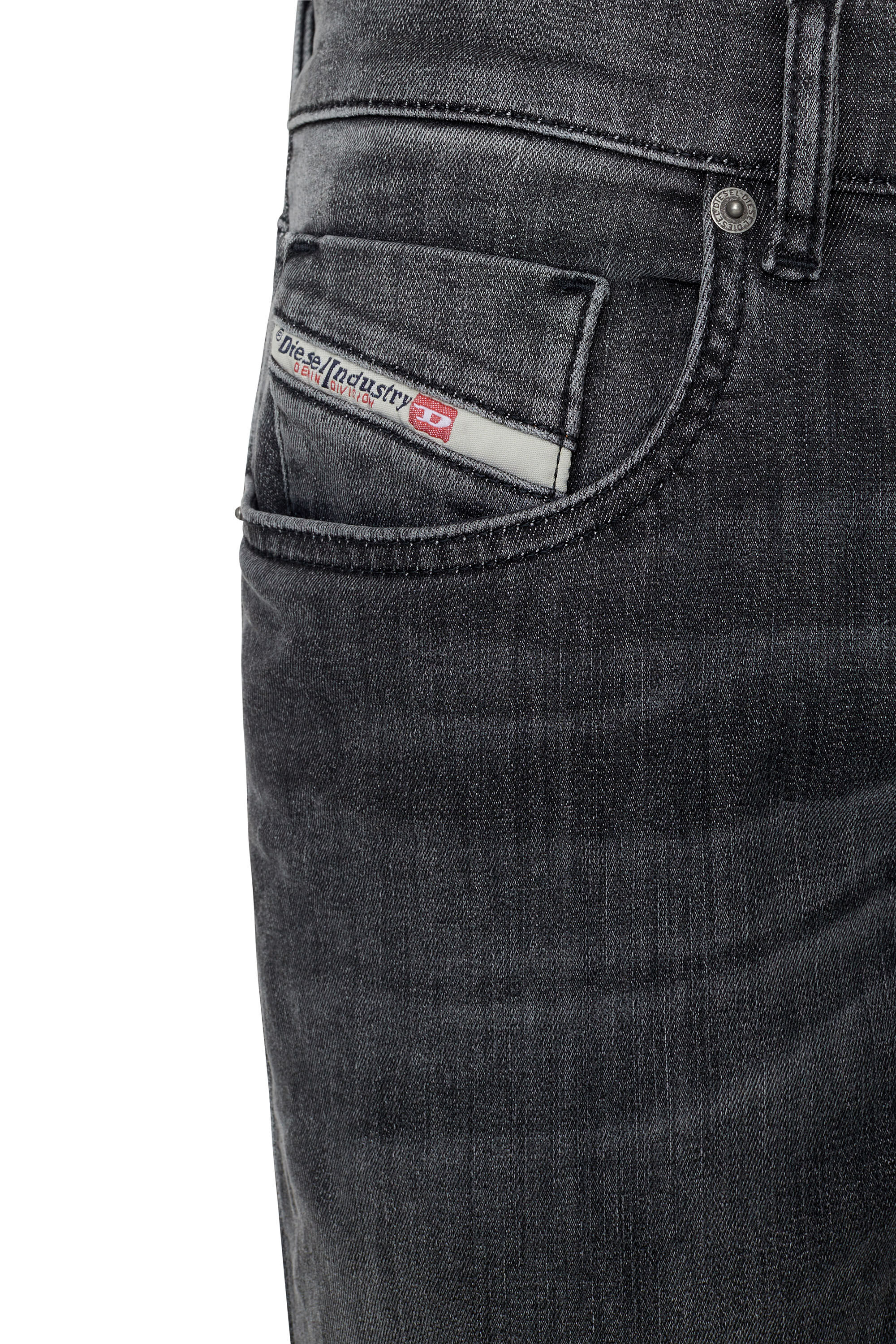 Diesel - Slim D-Strukt JoggJeans® 09D52, Black/Dark grey - Image 6