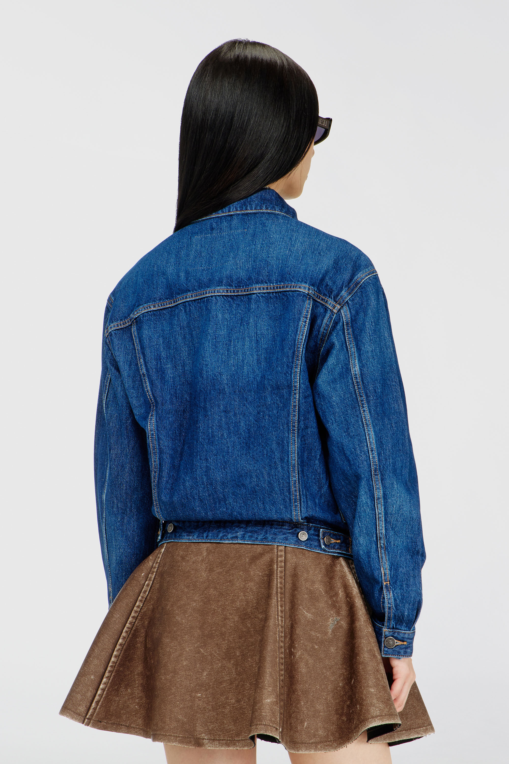 Diesel - D-RANGER, Veste trucker en denim Homme in Bleu - 4