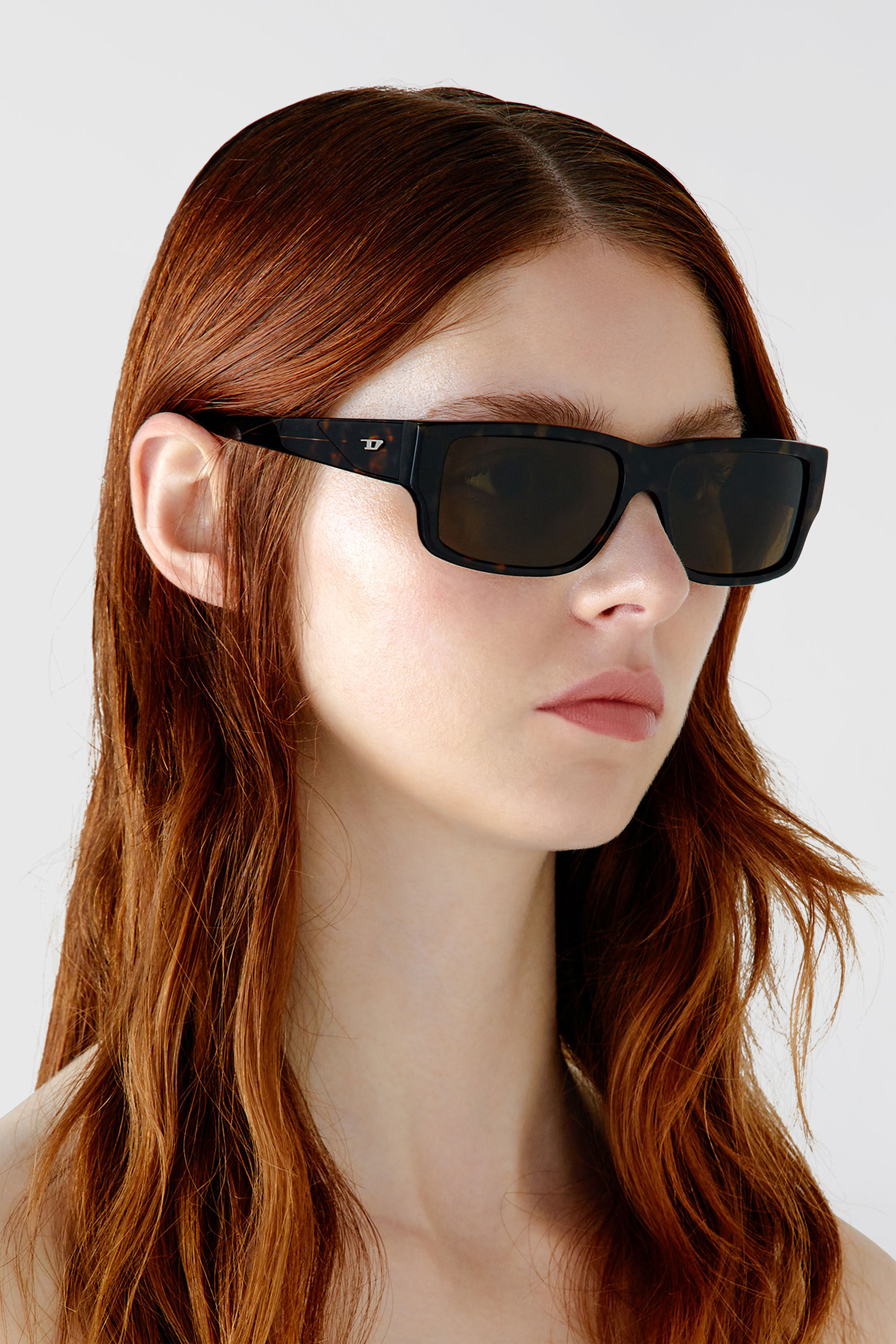 Diesel - 0DL2003 SIZE 57, Lunettes de soleil rectangulaires Homme in Marron - 6