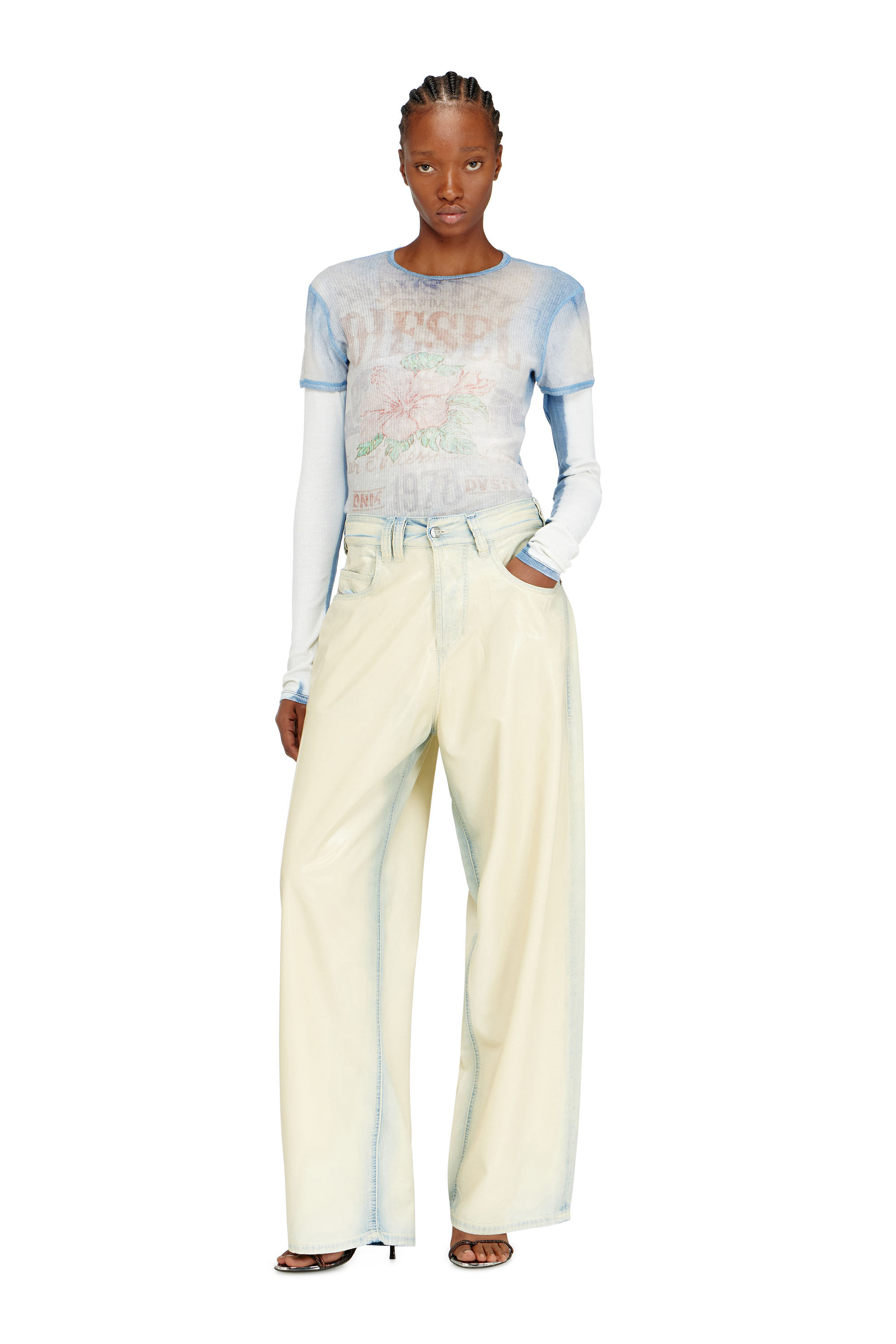 Diesel - Relaxed Jeans 1997 D-Enim-M 068WD Mixte, Bleu Clair - Image 7