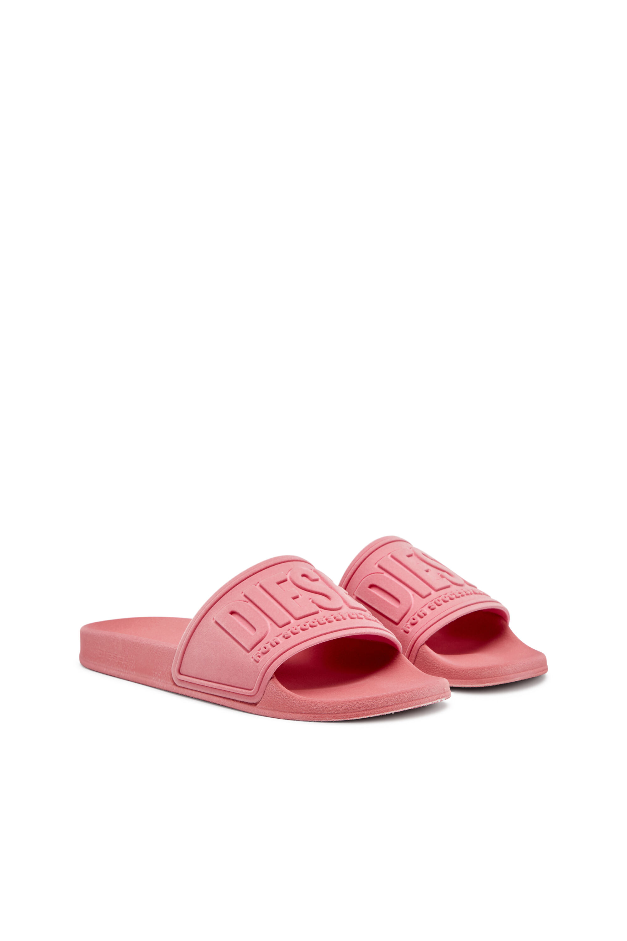 Women's Sa-Mayemi-Pool slides with velvety flocking | Pink