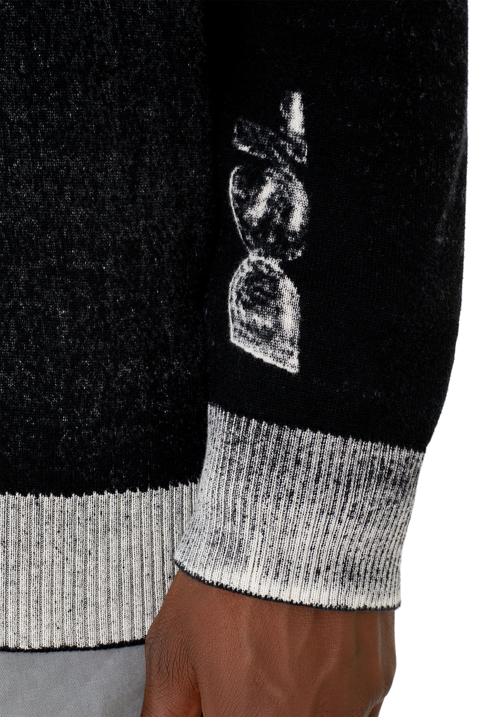 K-LARENCE CARDIGAN Man: Treated cardigan with DSL logo | Diesel