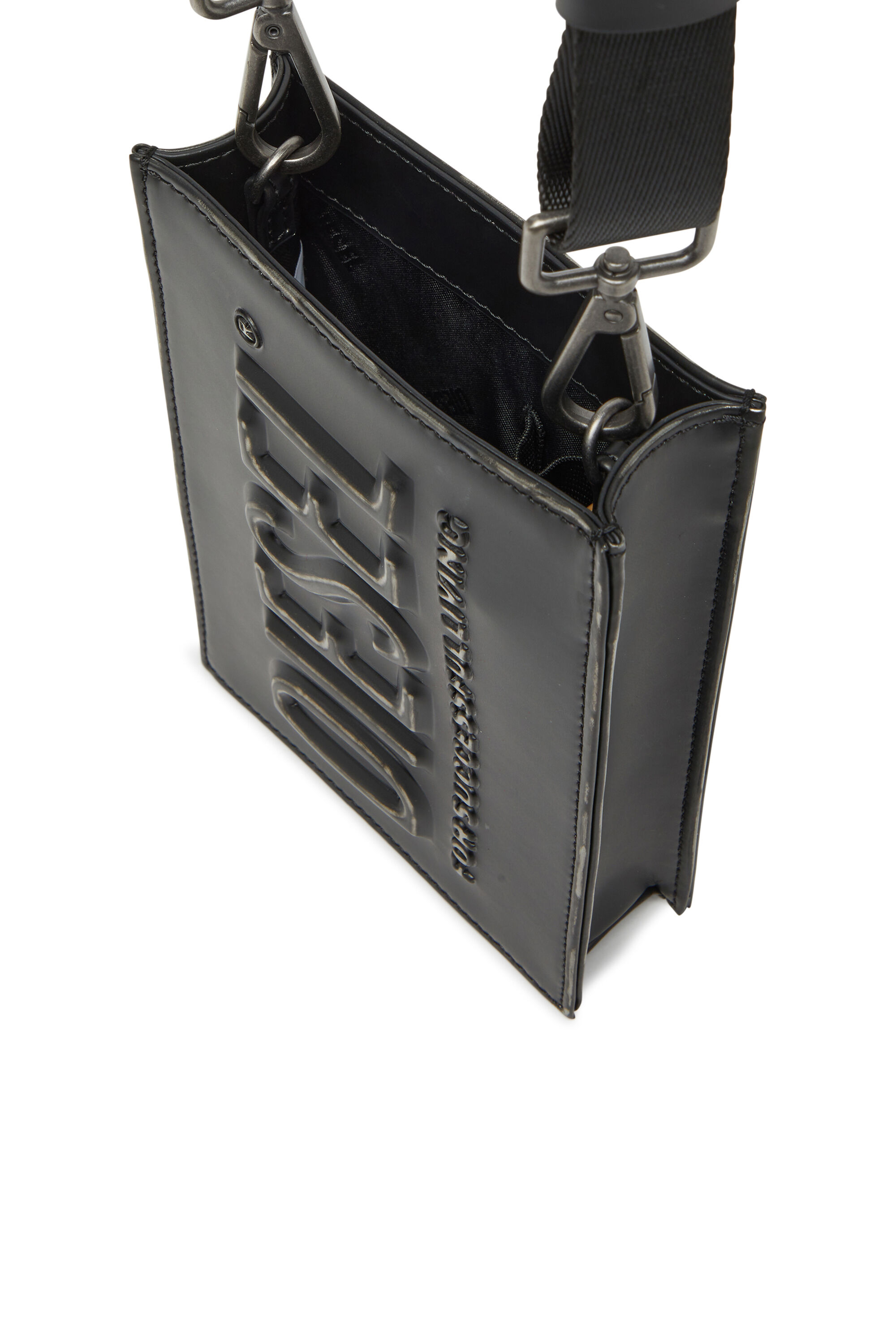 Diesel - DSL 3D MINI CROSSBODY X, Dsl 3D - Sac avec logo en relief Mixte in Noir - 4