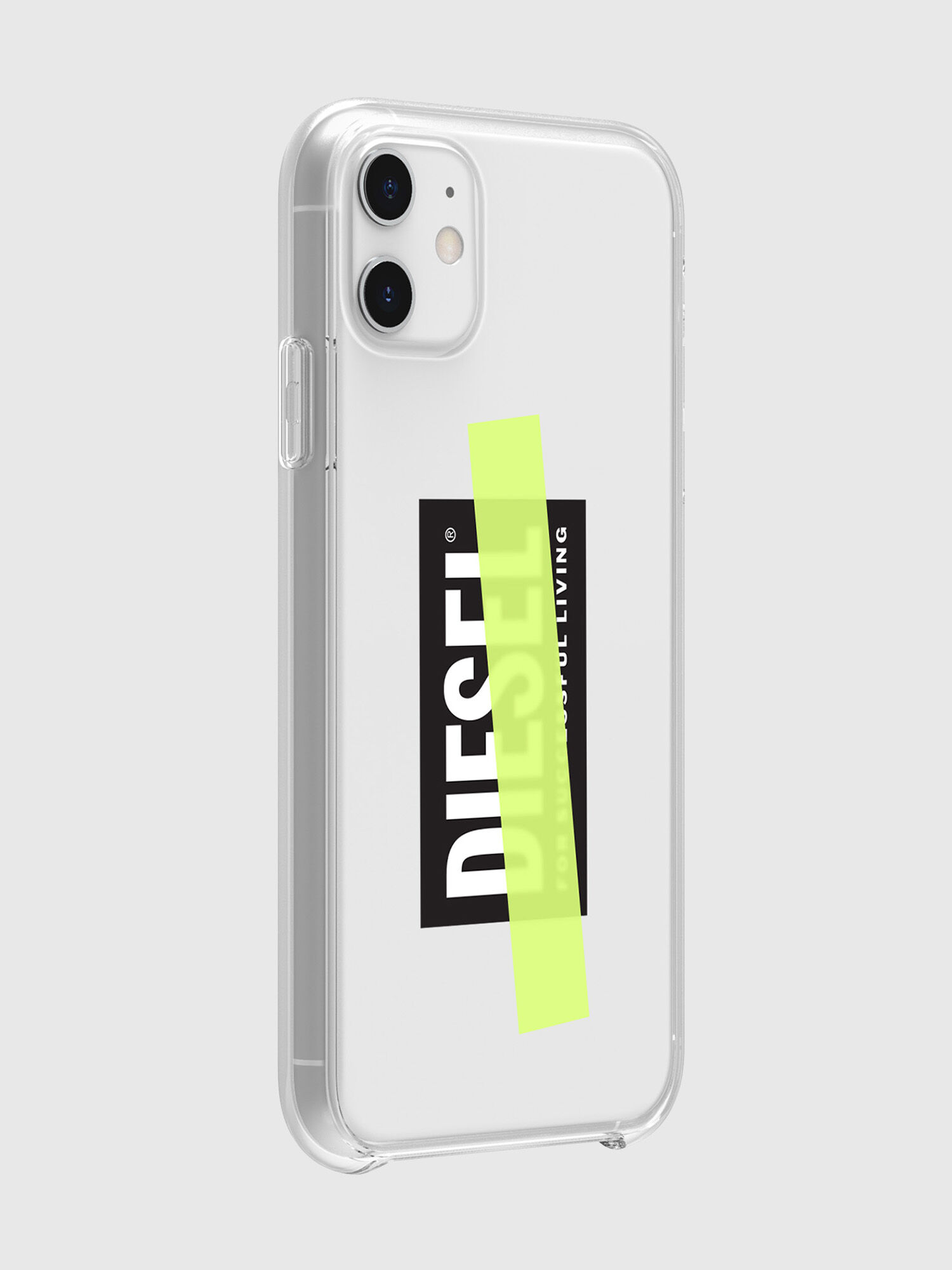 Diesel - DIPH-032-CLYET, Unisex's Printed co-mold case for iPhone 11 in White/Yellow - 5