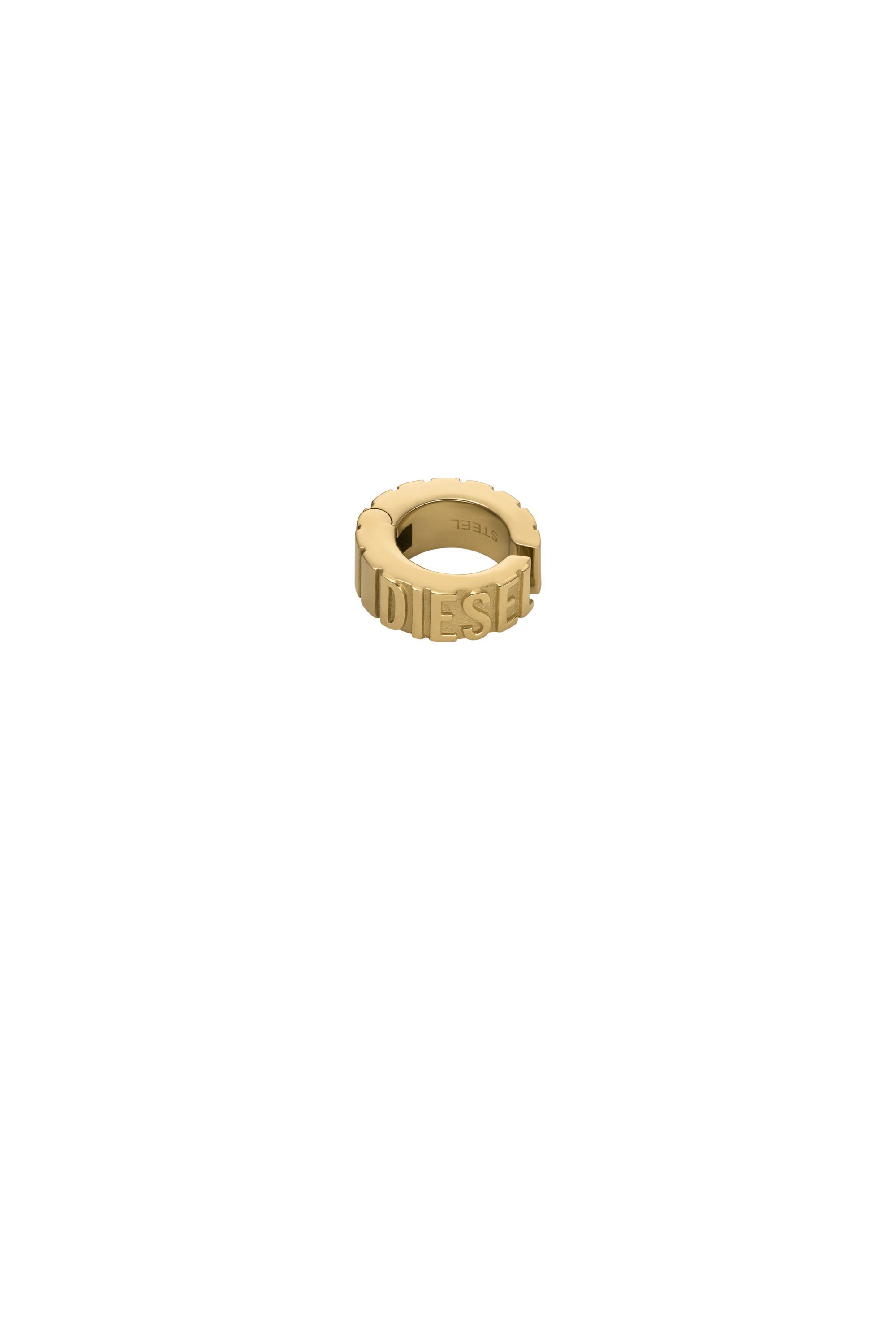 ☆DIESEL☆ Logo cuff single earring DX1565710 Women's Gold-Tone Stainless Steel Cuff Earring | Oro | Diesel