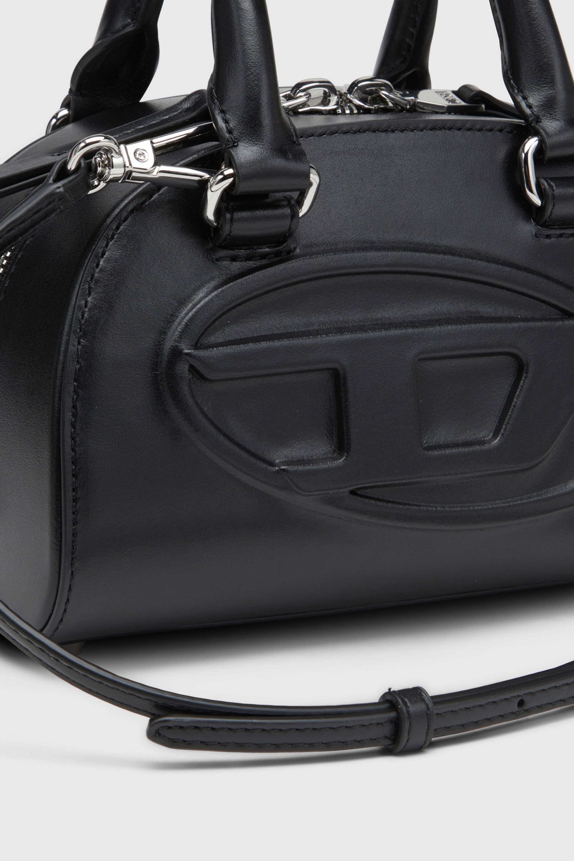 Diesel - 1DR DOME CROSSBODY, 1DR Dome-Petit sac bowling en cuir Femme in Noir - 6
