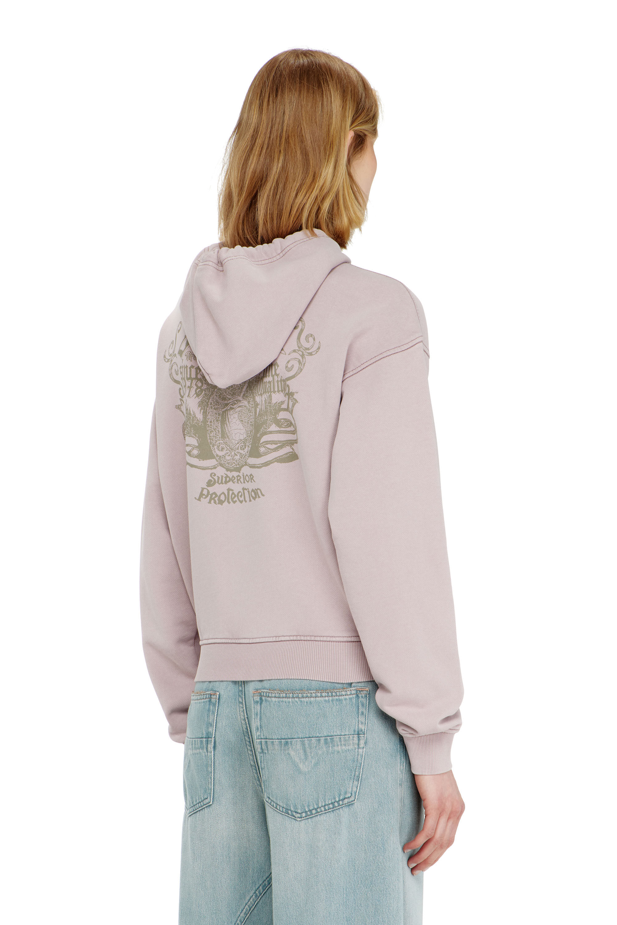 Diesel - F-PHOENY, Sweat &agrave; capuche avec imprim&eacute;s et clous strass Femme in ToBeDefined - 4