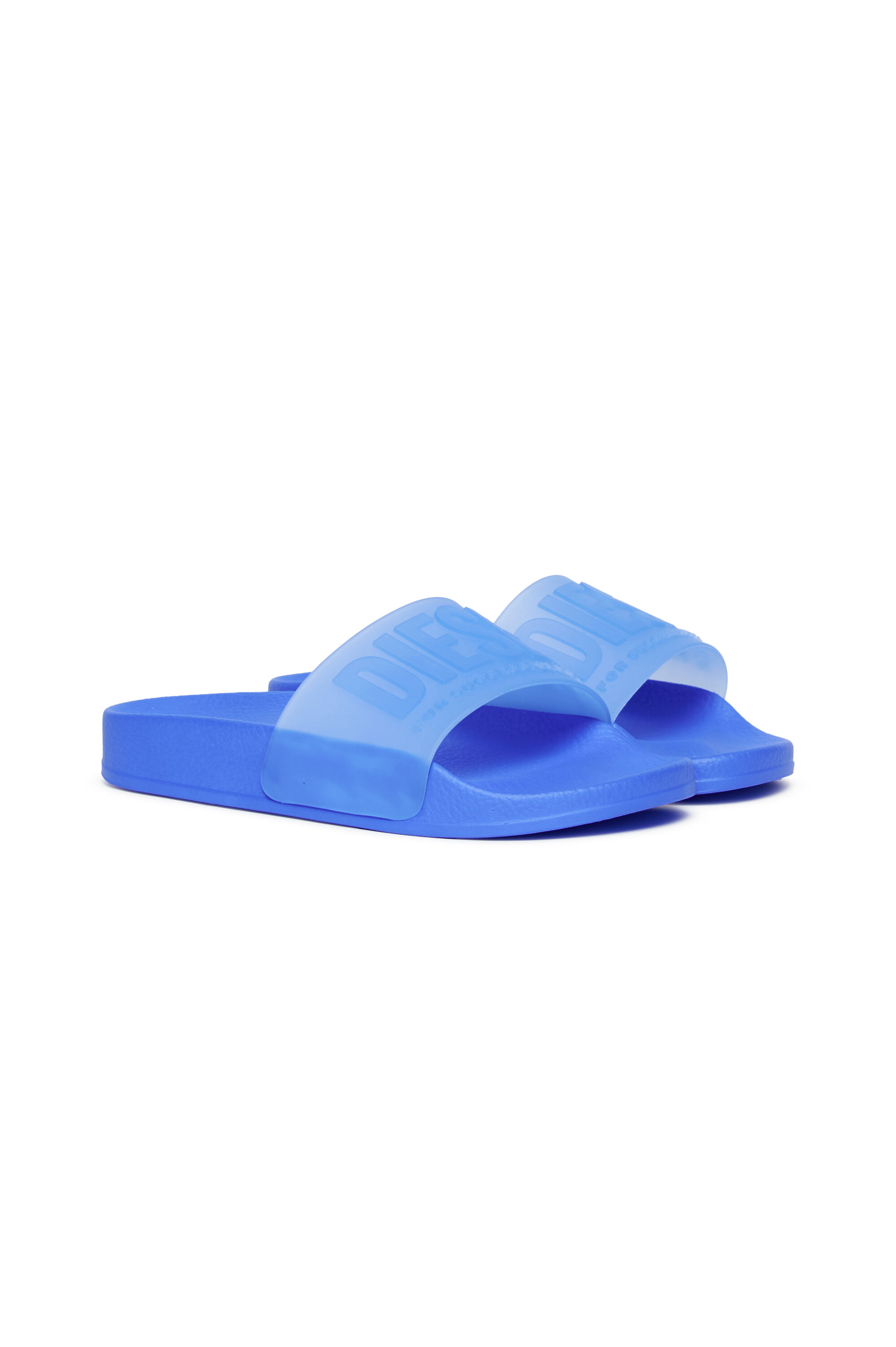 Diesel - SA-MAYEMI CC, Claquettes de piscine en caoutchouc semi-transparentes Mixte in Bleu - 2