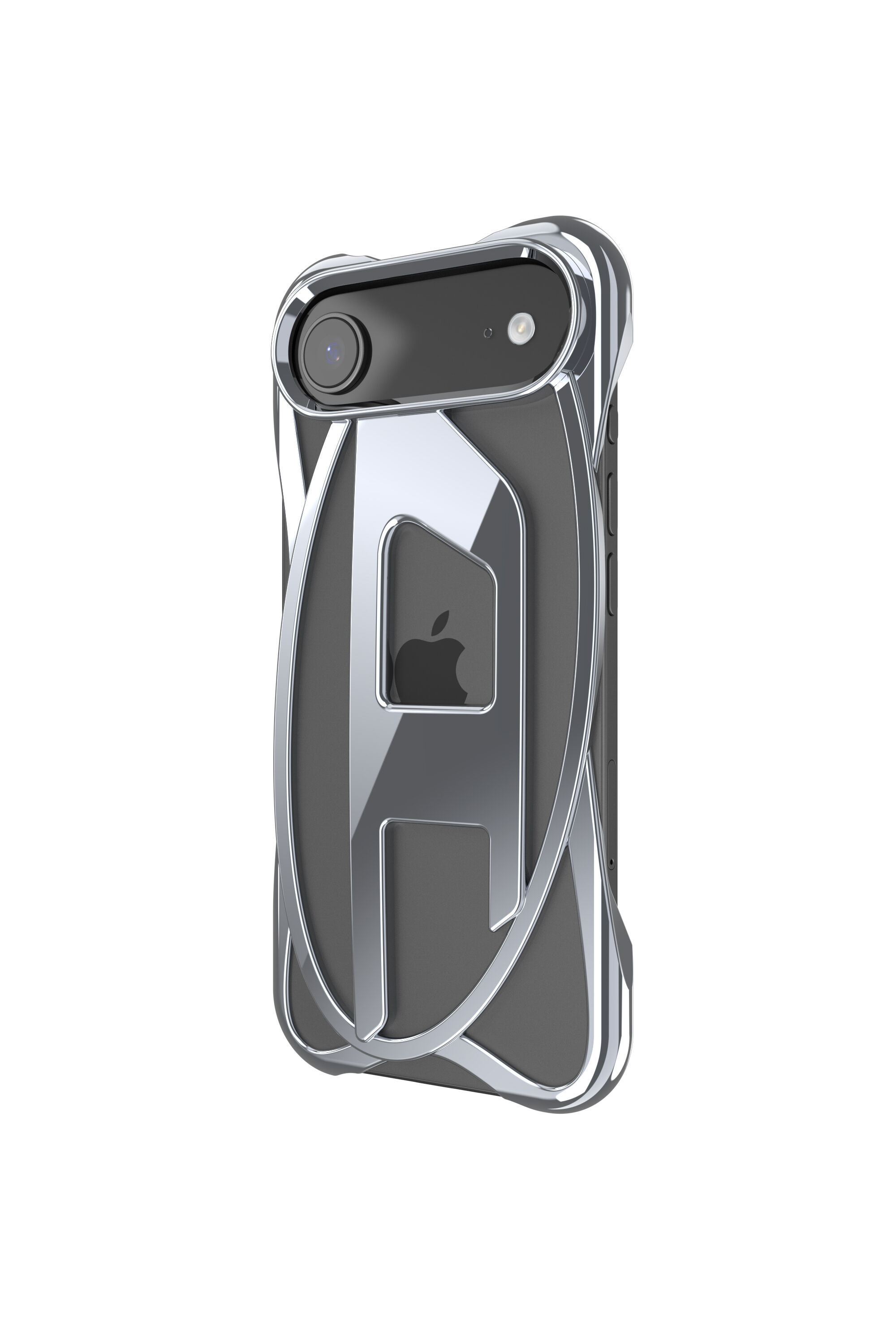 Diesel - 60444 D FRAME CASE, Étui Caged D brillant pour iPhone 17 Air Mixte in Gris - 5