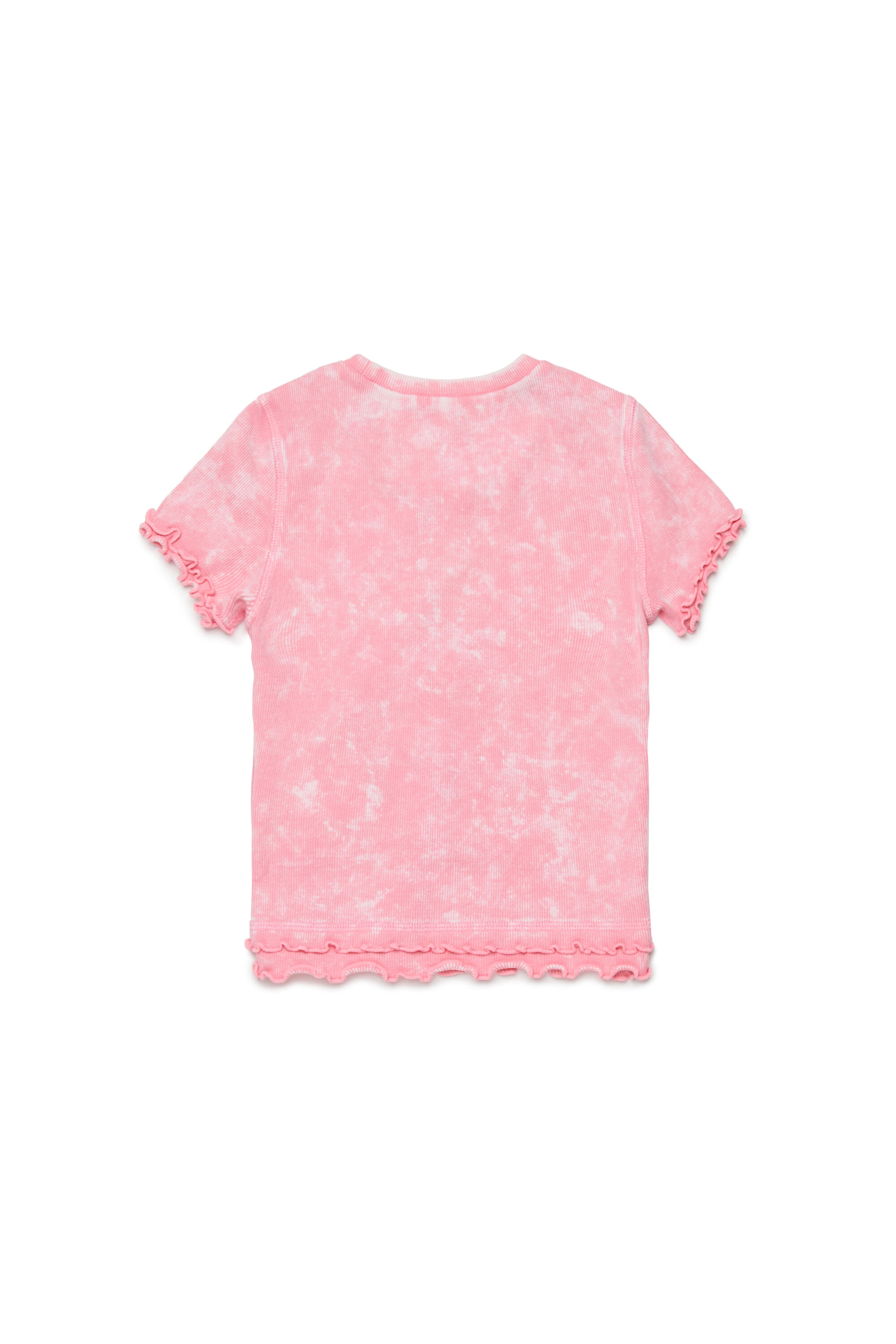 Diesel - TAILIA, T-shirt c&ocirc;tel&eacute; avec volants Femme in Rose - 2
