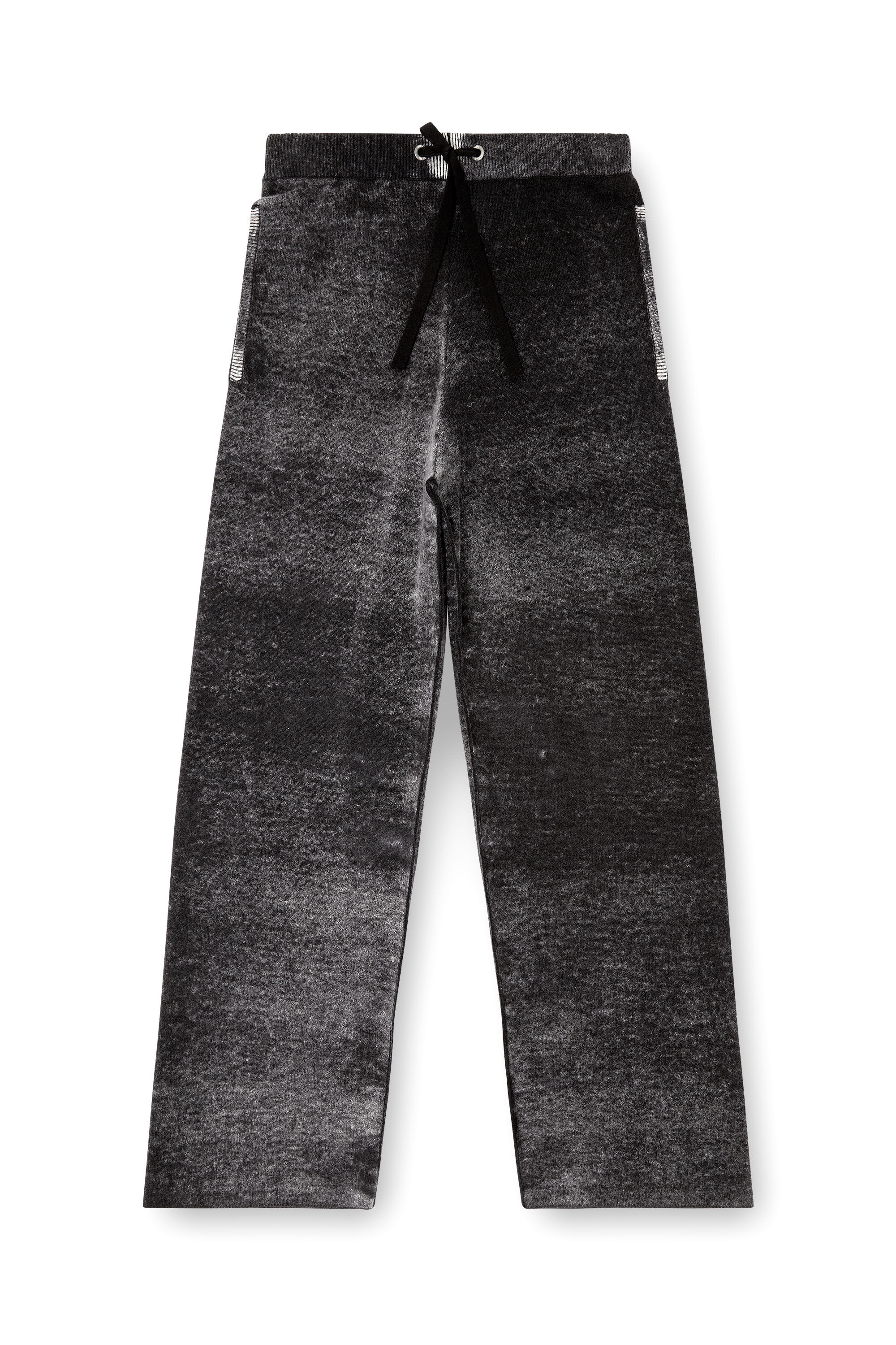 Diesel - M-HONORINE, Pantalon de survêtement en laine tricotée à motif inversé Femme in Gris - 2
