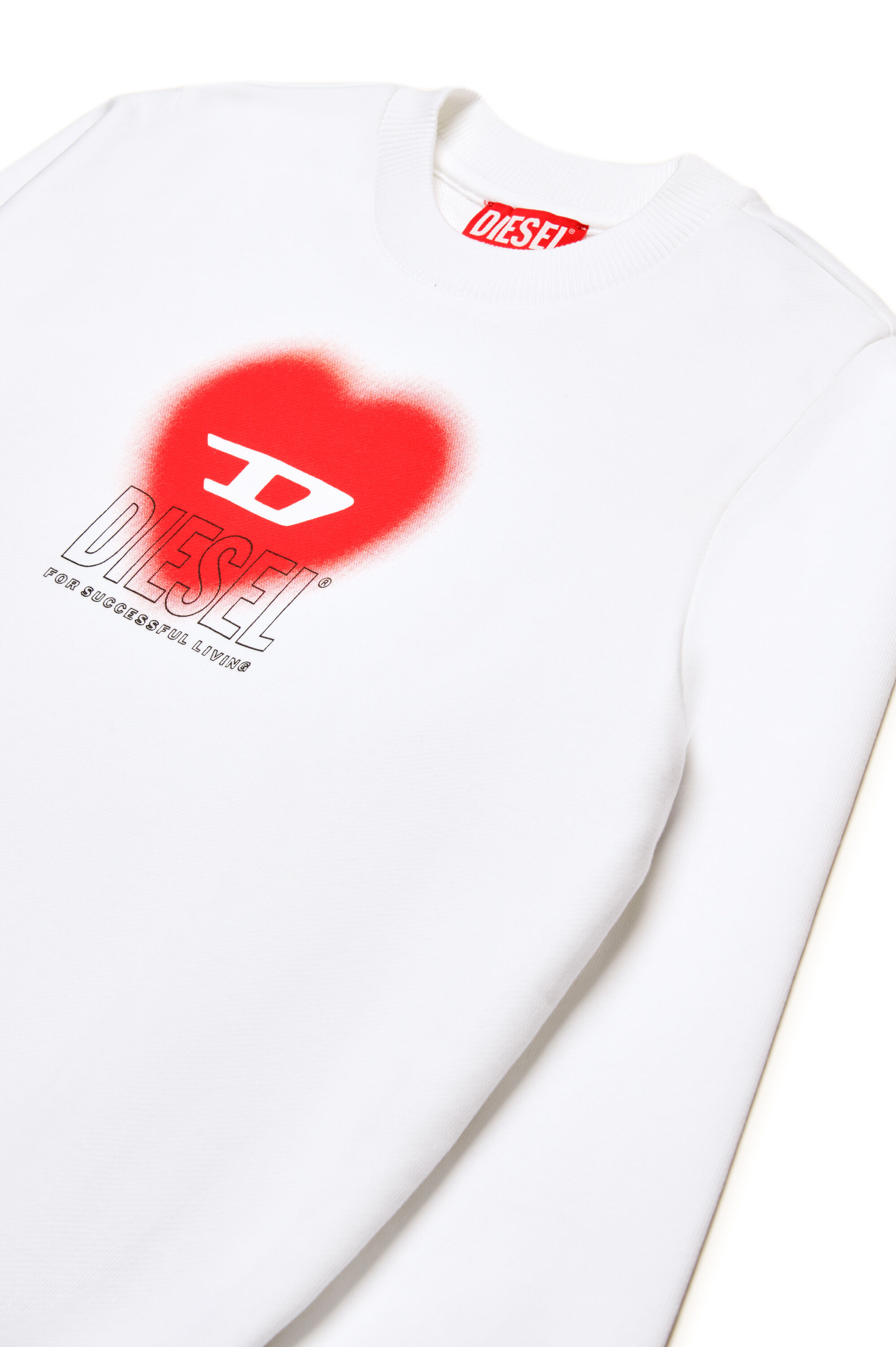 Diesel - SCACUORE, Sweat-shirt avec logo cœur Femme in Blanc - 3