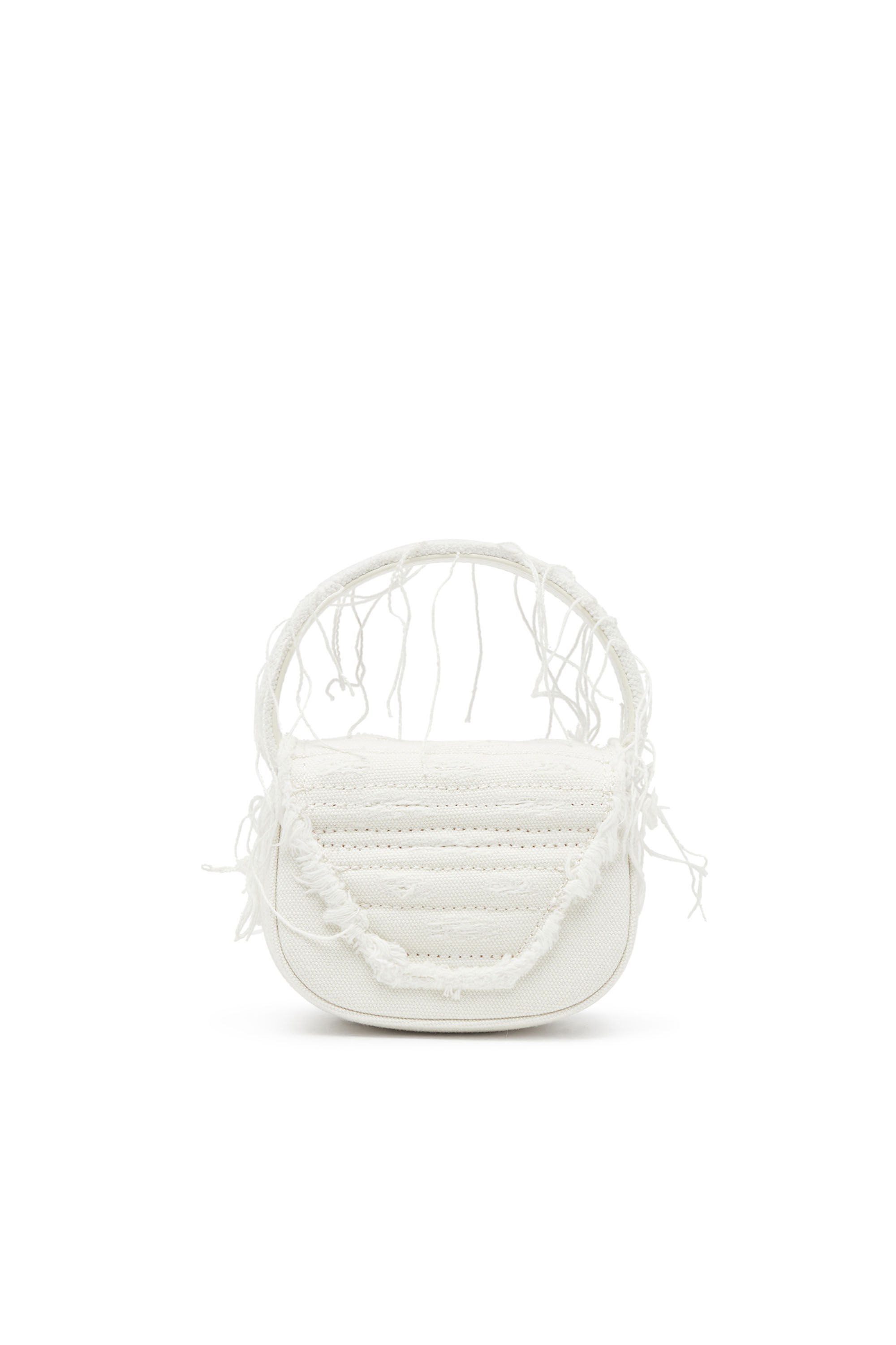 Diesel - 1DR XS, Woman 1DR XS-Iconic mini bag in canvas and leather in White - Image 3