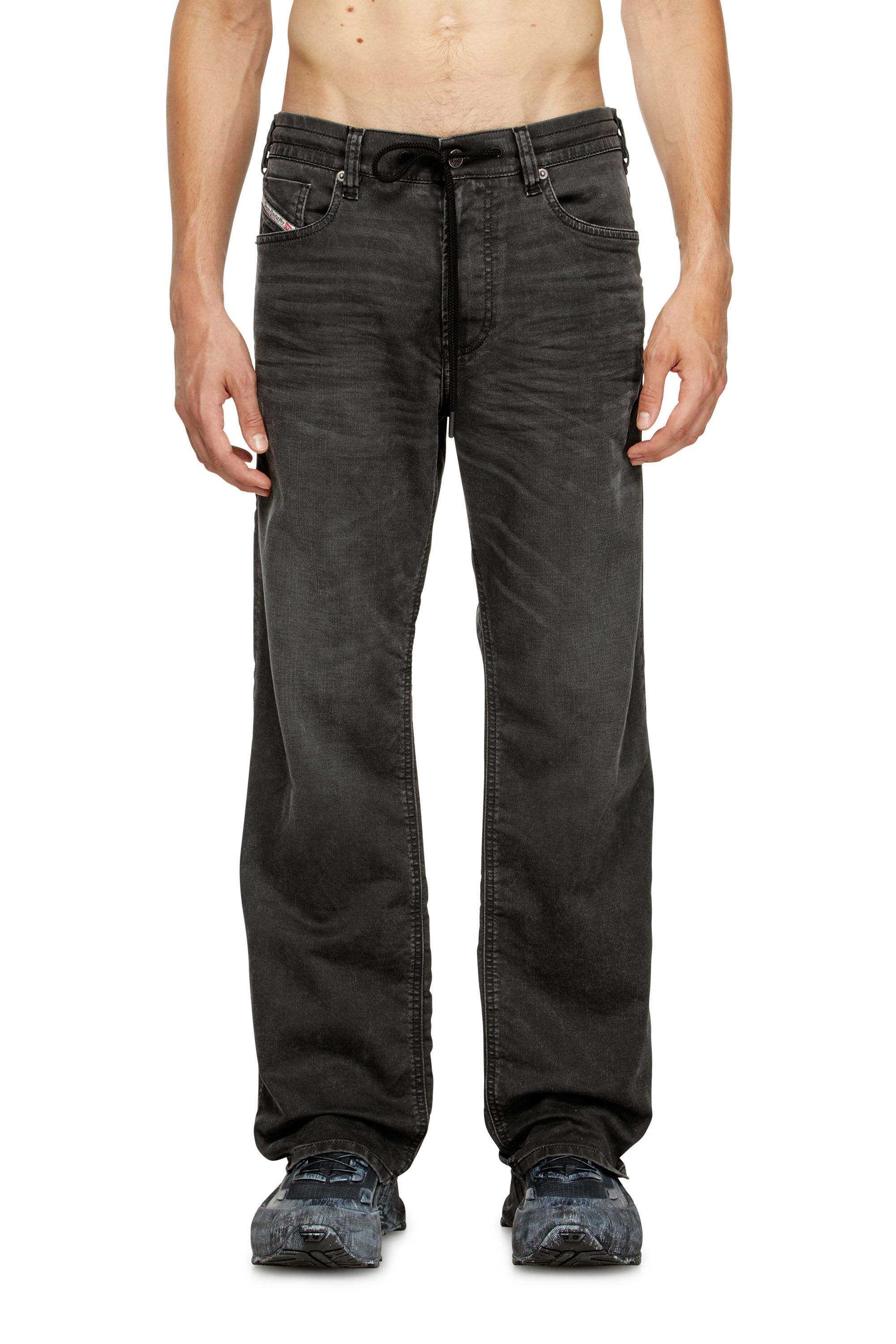 Diesel - Relaxed 2080 D-Reel Joggjeans® 09J75 Homme, Noir/Gris foncé - Image 3