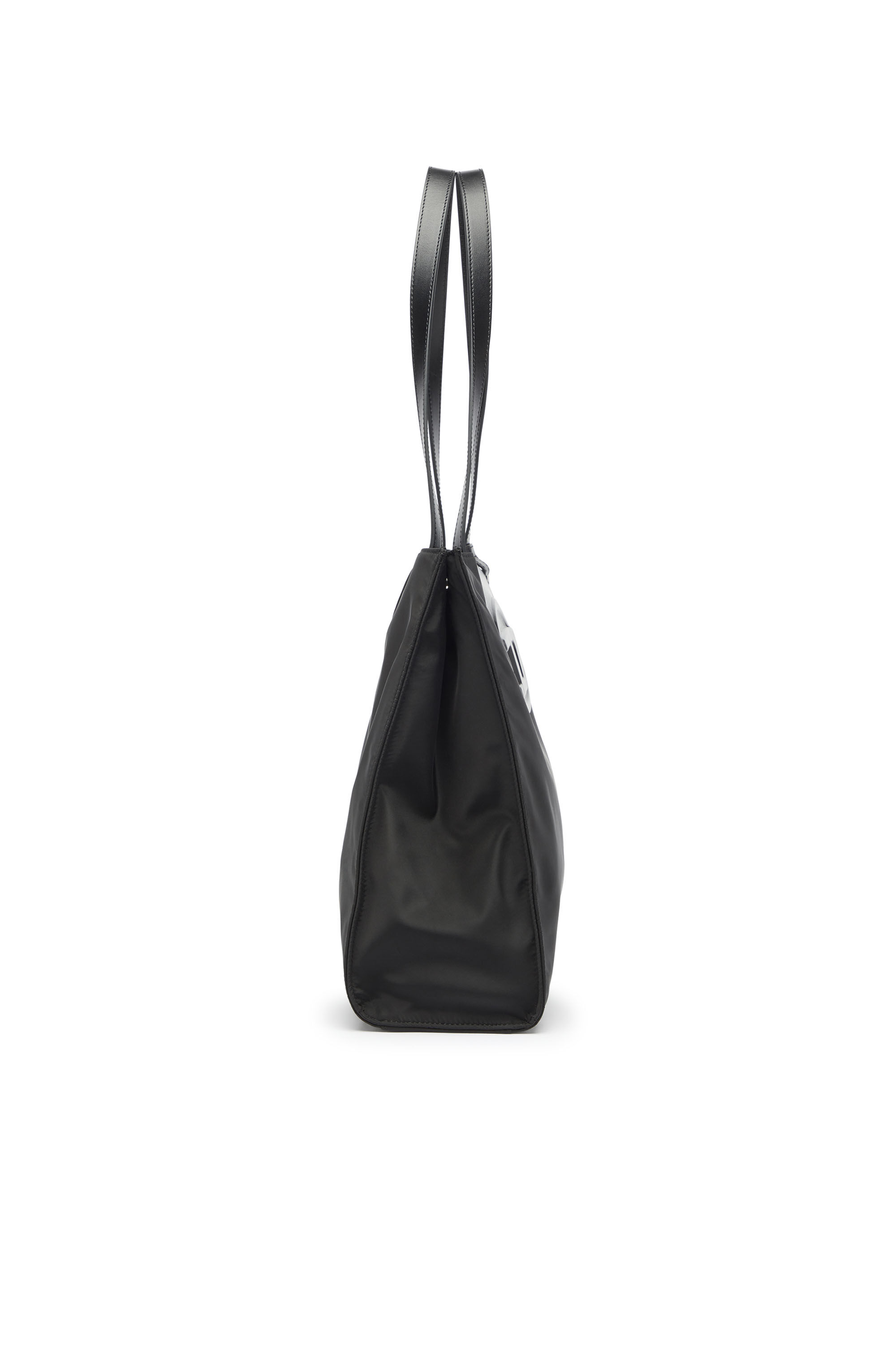 Diesel - 1DR TOTE E/W, 1DR - Sac shopping en nylon avec rabat en cuir Mixte in Noir - 4