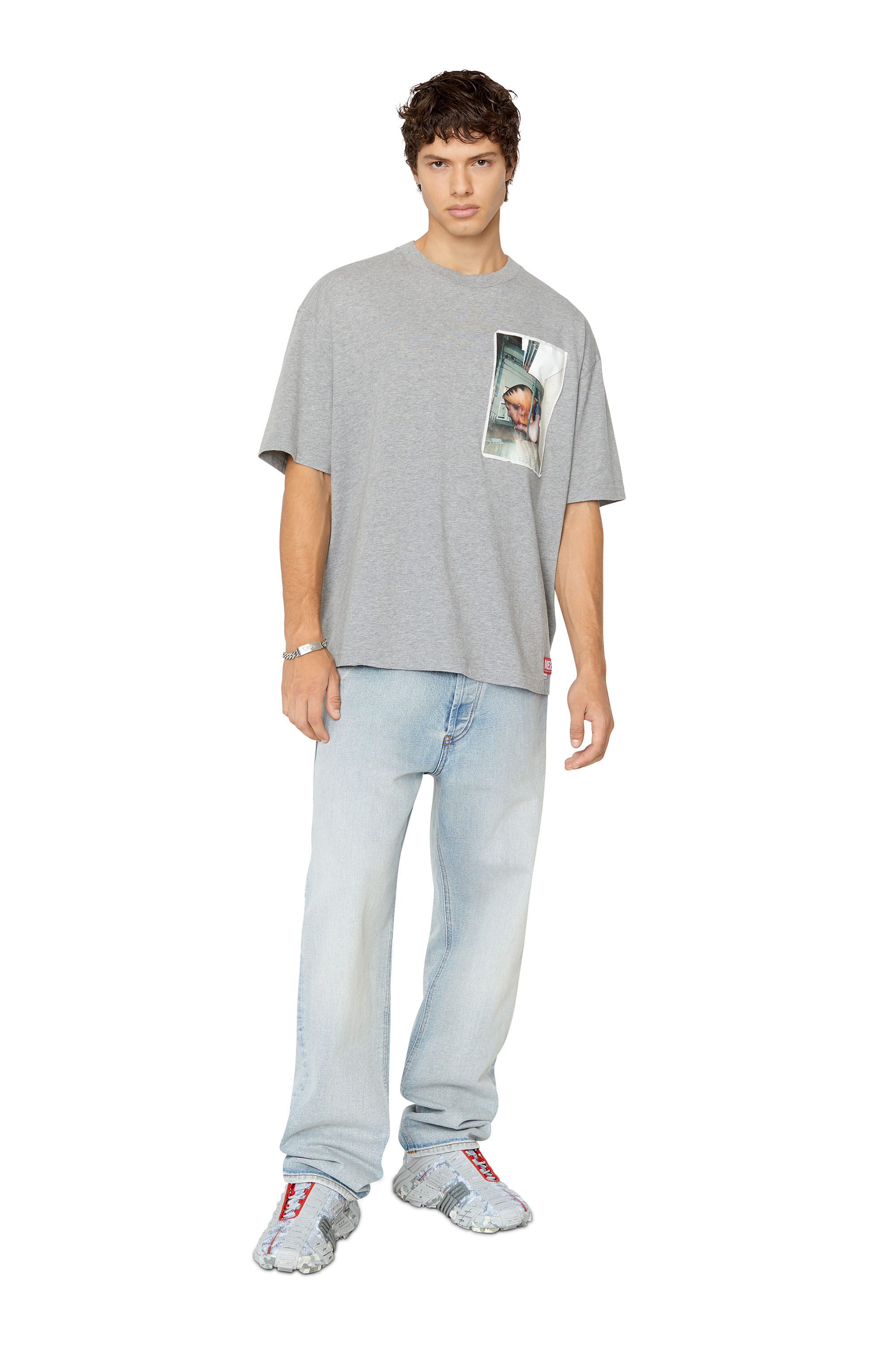 Diesel - SJ-T-WASH, Grey - Image 1