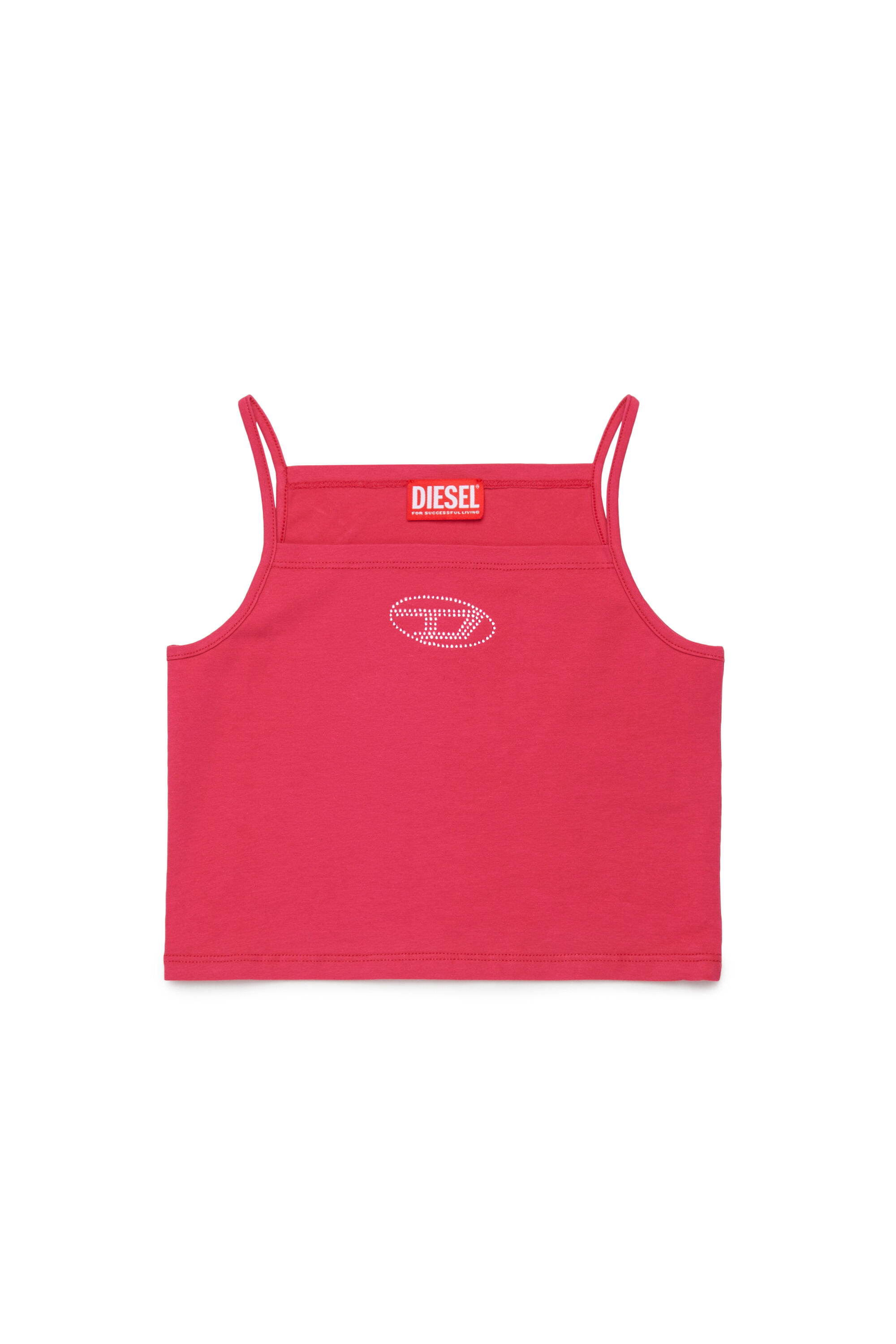 Diesel - TRIND, Caraco avec logo Oval D en cristal Femme in Rose - 1