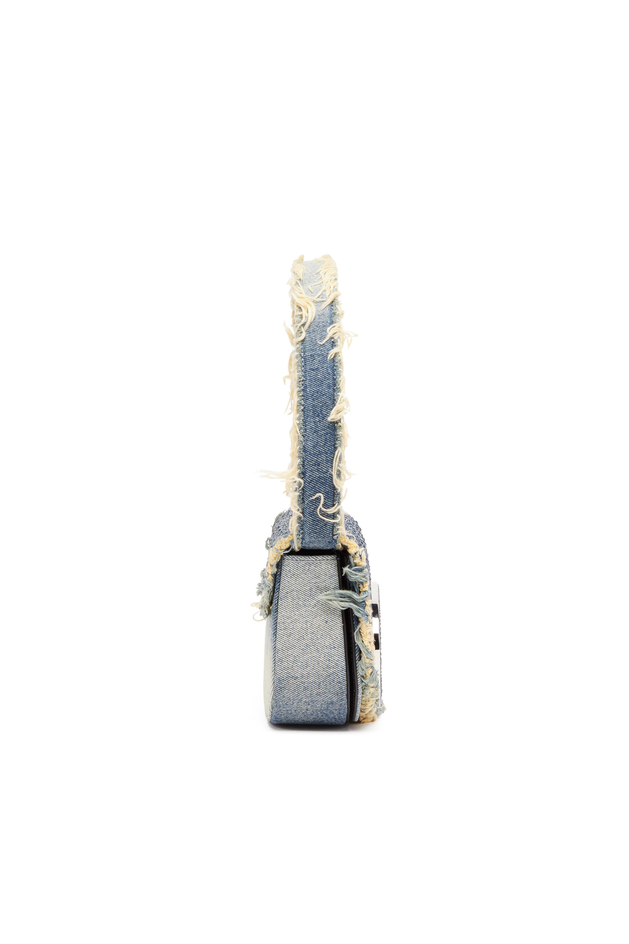 Diesel - 1DR, 1DR-Sac épaule iconique en denim et cristaux Femme in Bleu - 4
