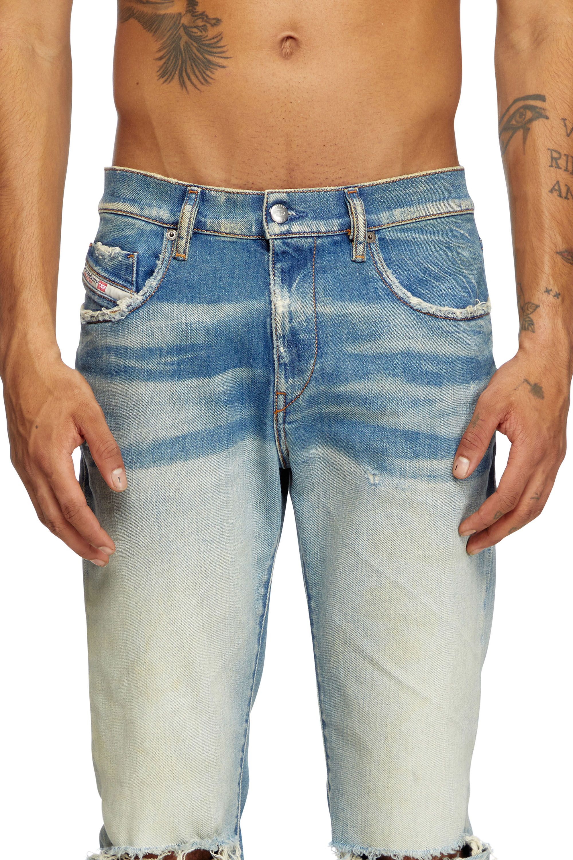 Diesel - Slim Jeans 2019 D-Strukt 09L28 Homme, Bleu moyen - Image 5